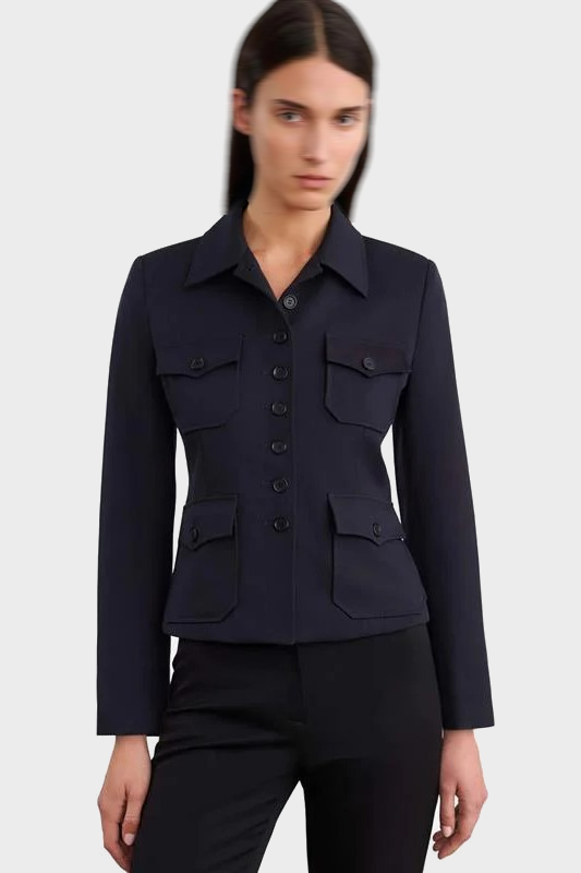 NILI LOTAN Jamison Jacket in Midnight