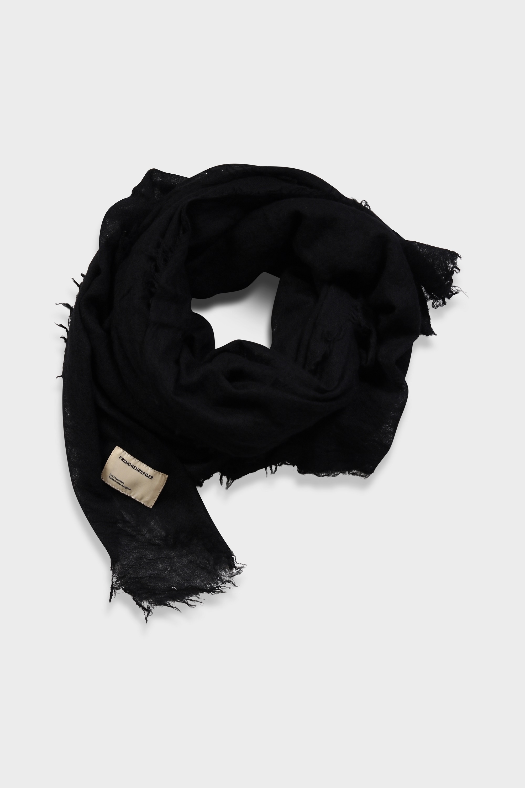 FRENCKENBERGER Medium Woven Scarf in Black