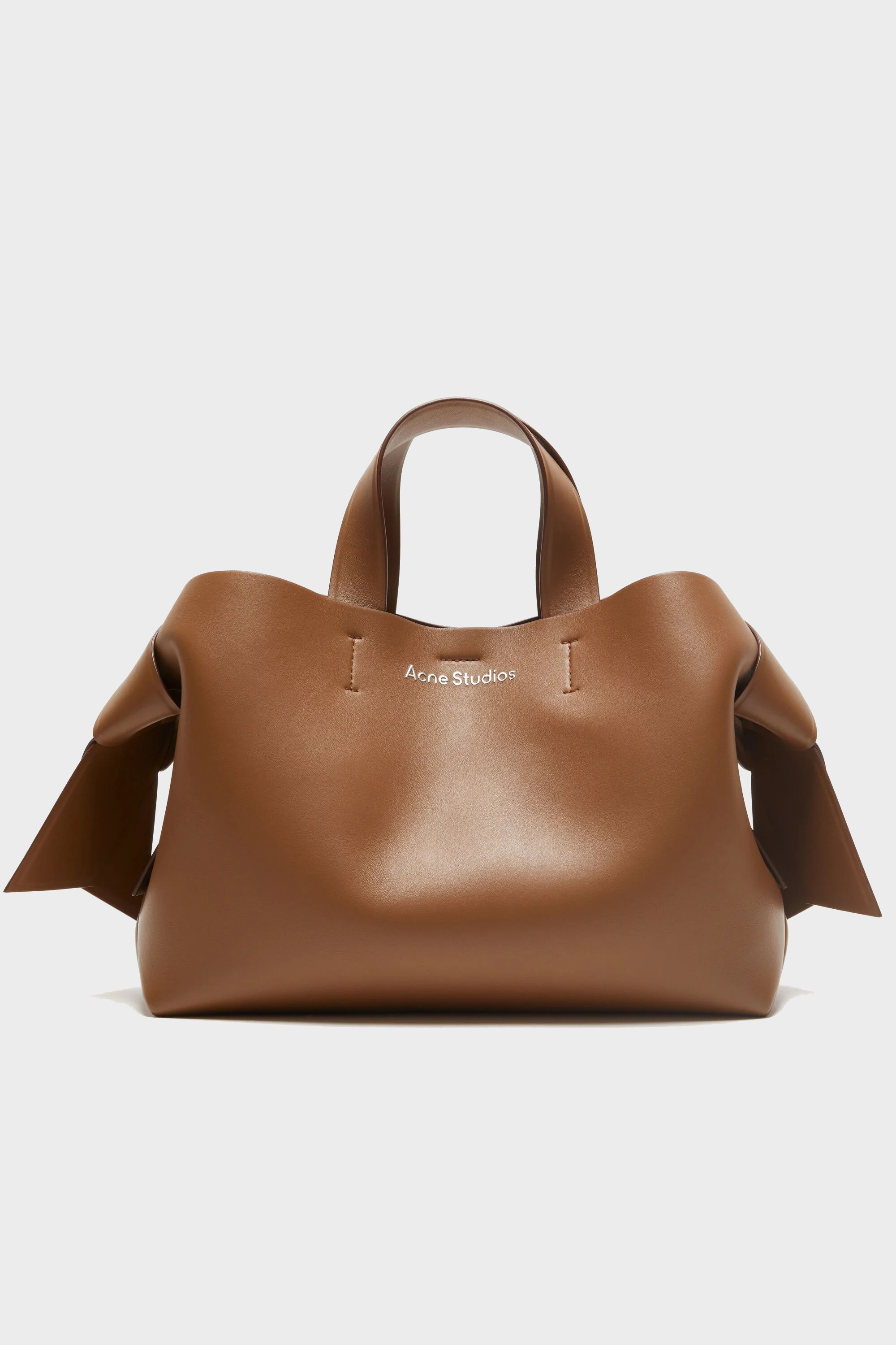 ACNE STUDIOS Musubi Midi Tote Bag in Camel Brown