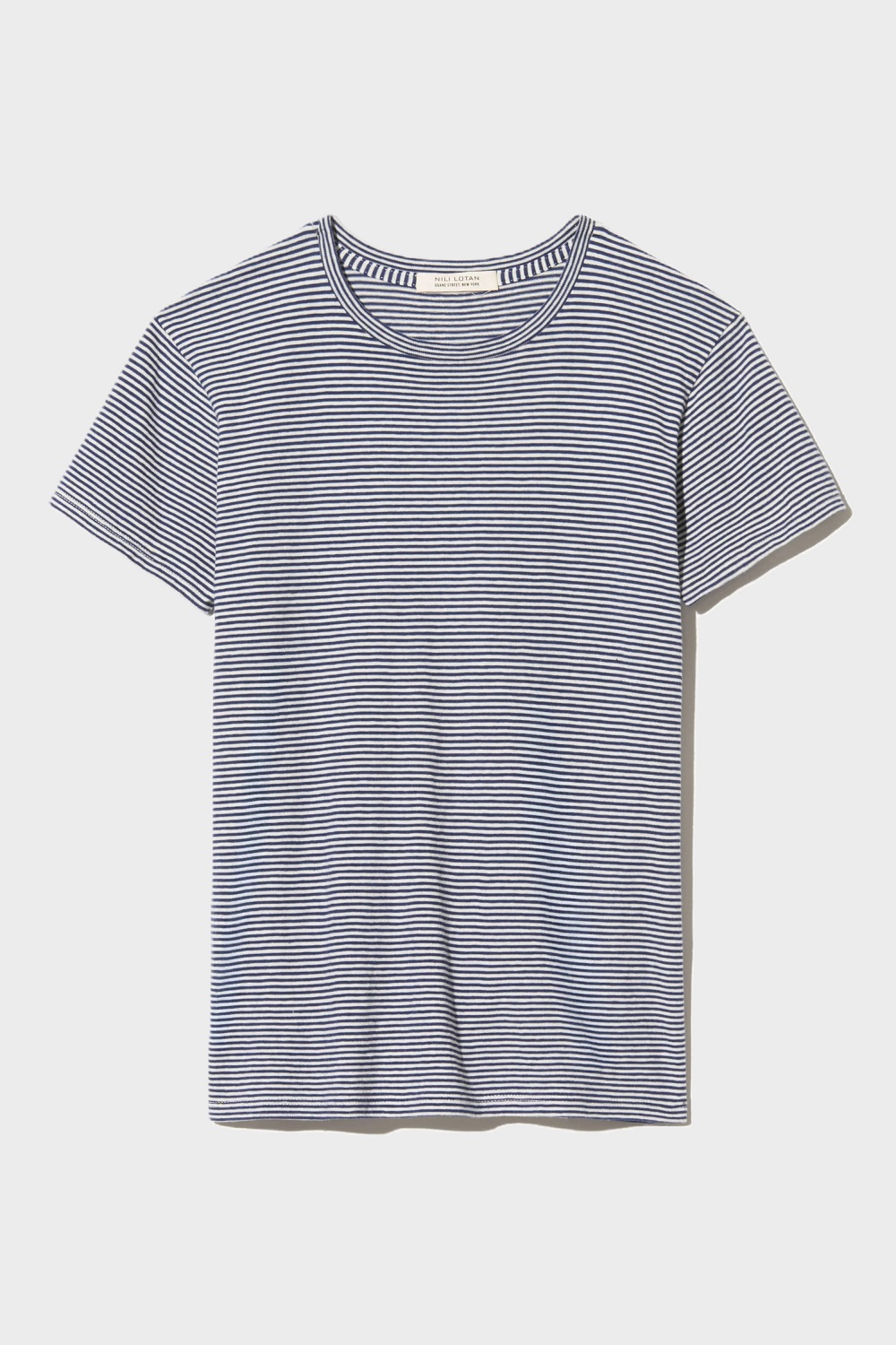 NILI LOTAN Lana T-Shirt in Ivory/Navy Stripe