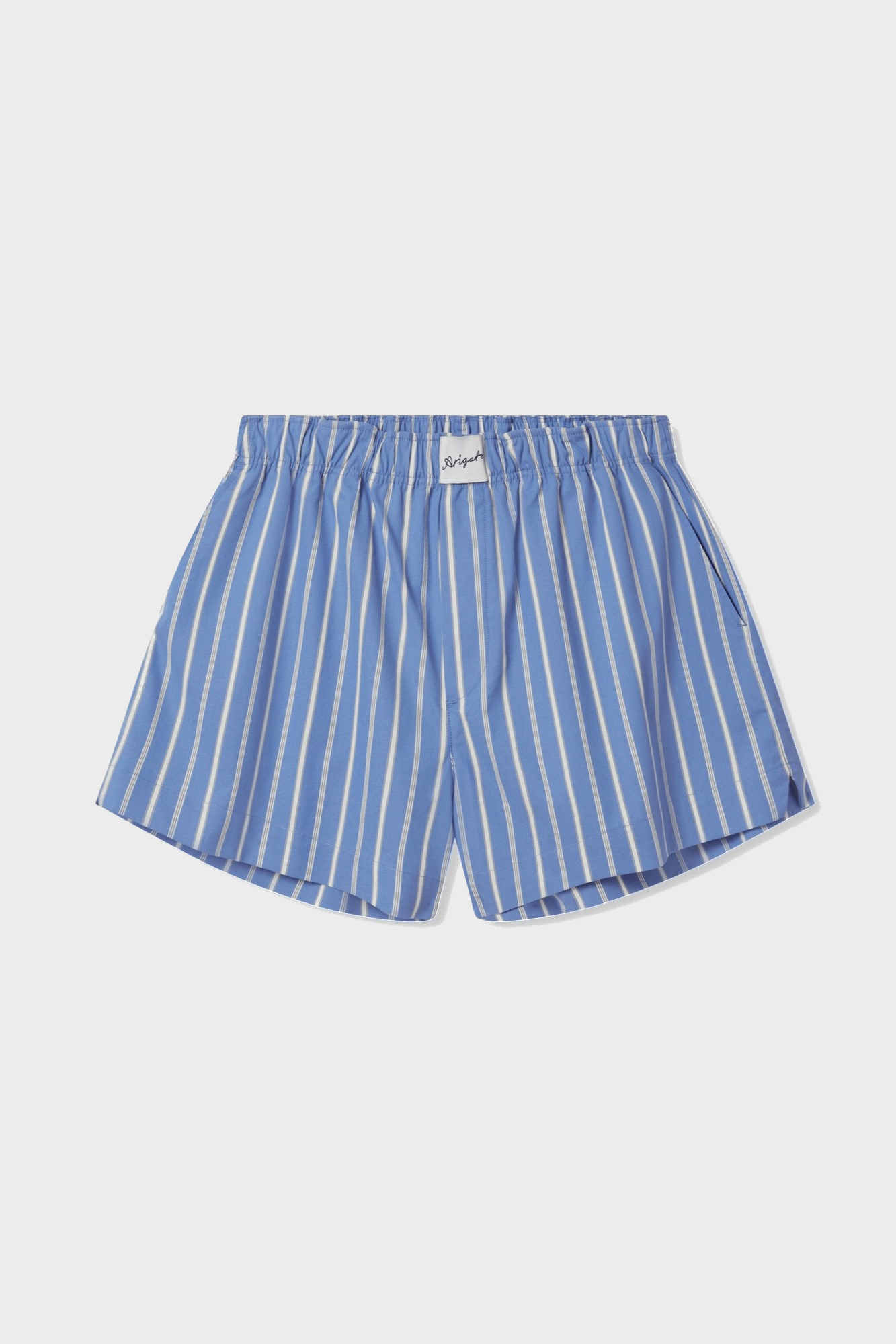 AXEL ARIGATO Striped Cotton Shorts in Blue/White