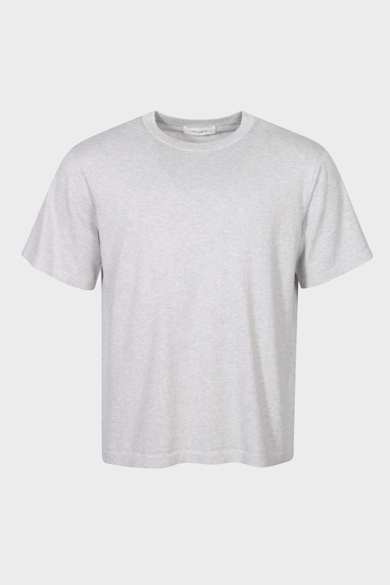 LISA YANG Bradley Cotton Cashmere T-Shirt in Grey