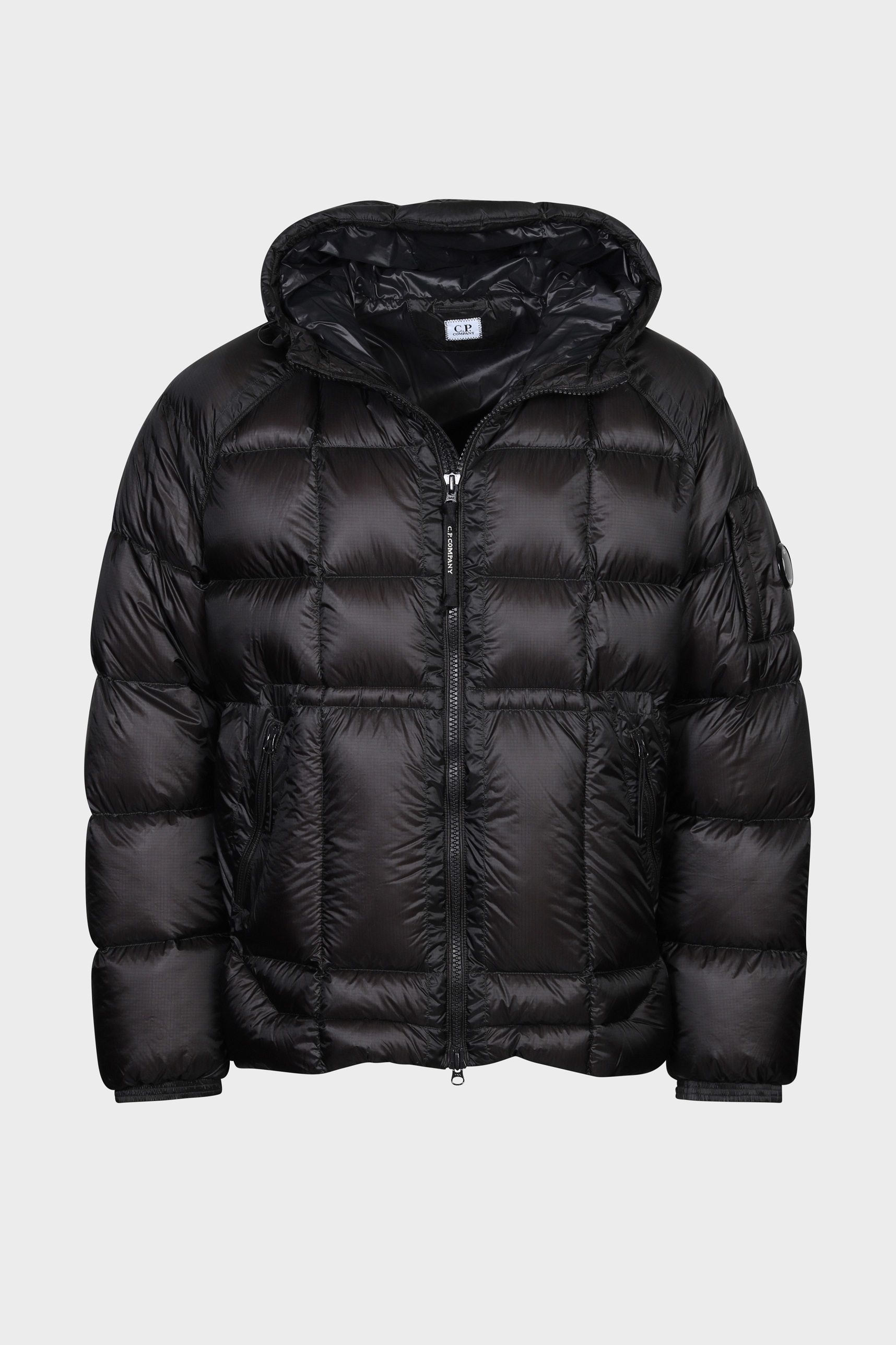 C.P. COMPANY D.D. Shell Hodded Down Jacket in Black