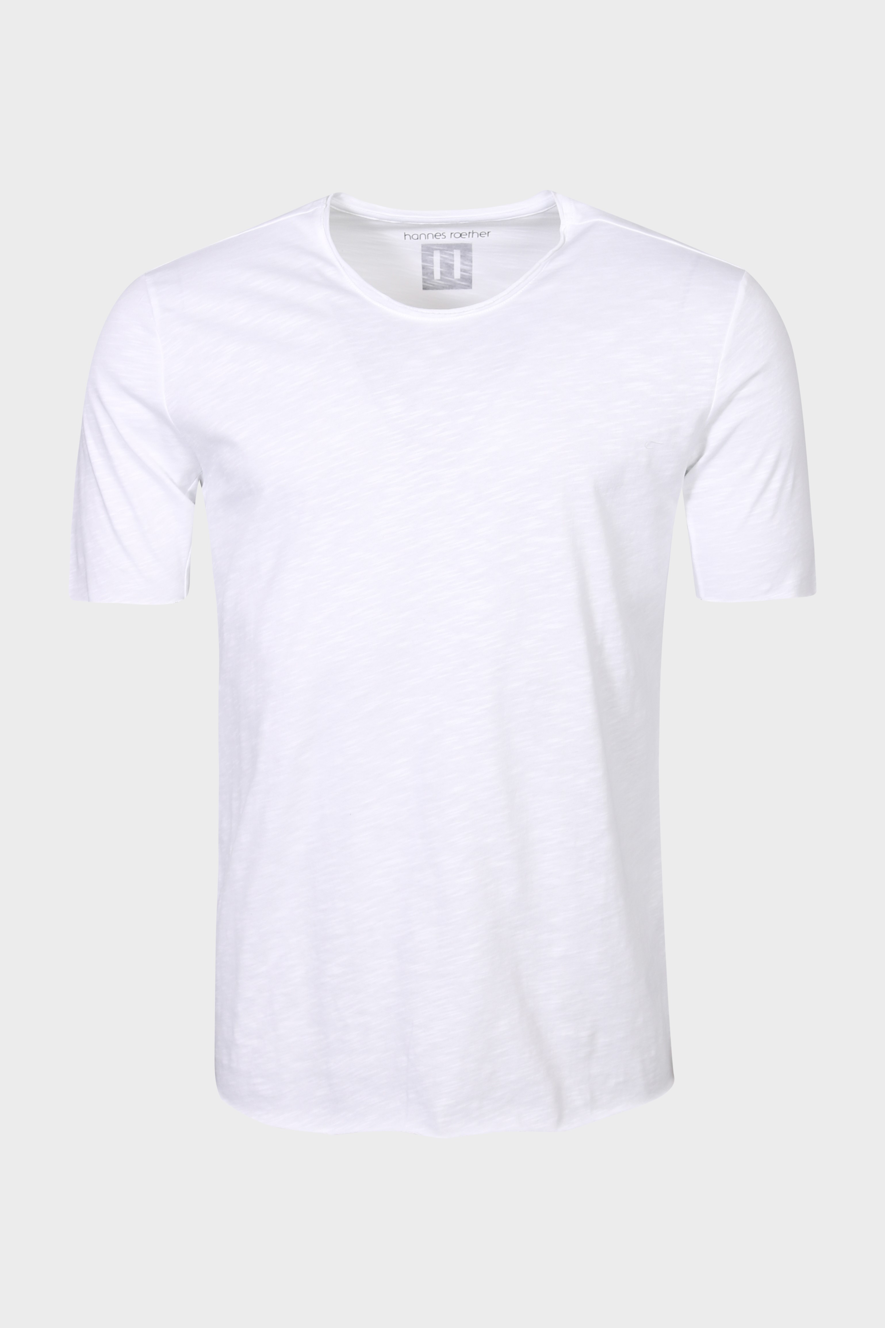 HANNES ROETHER Slub Yarn T-Shirt in White