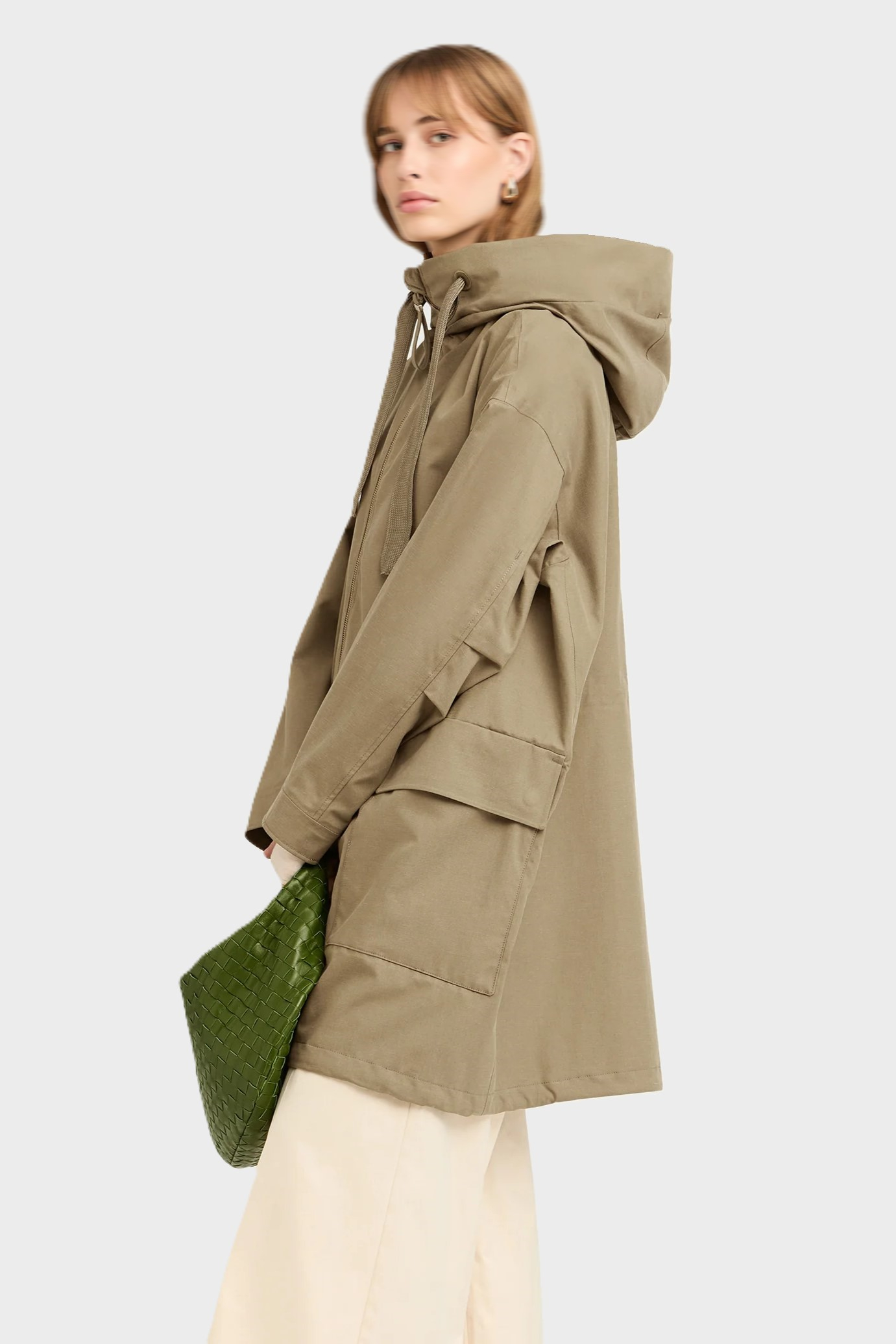 G-LAB Una Soft Canvas Parka in Olivine