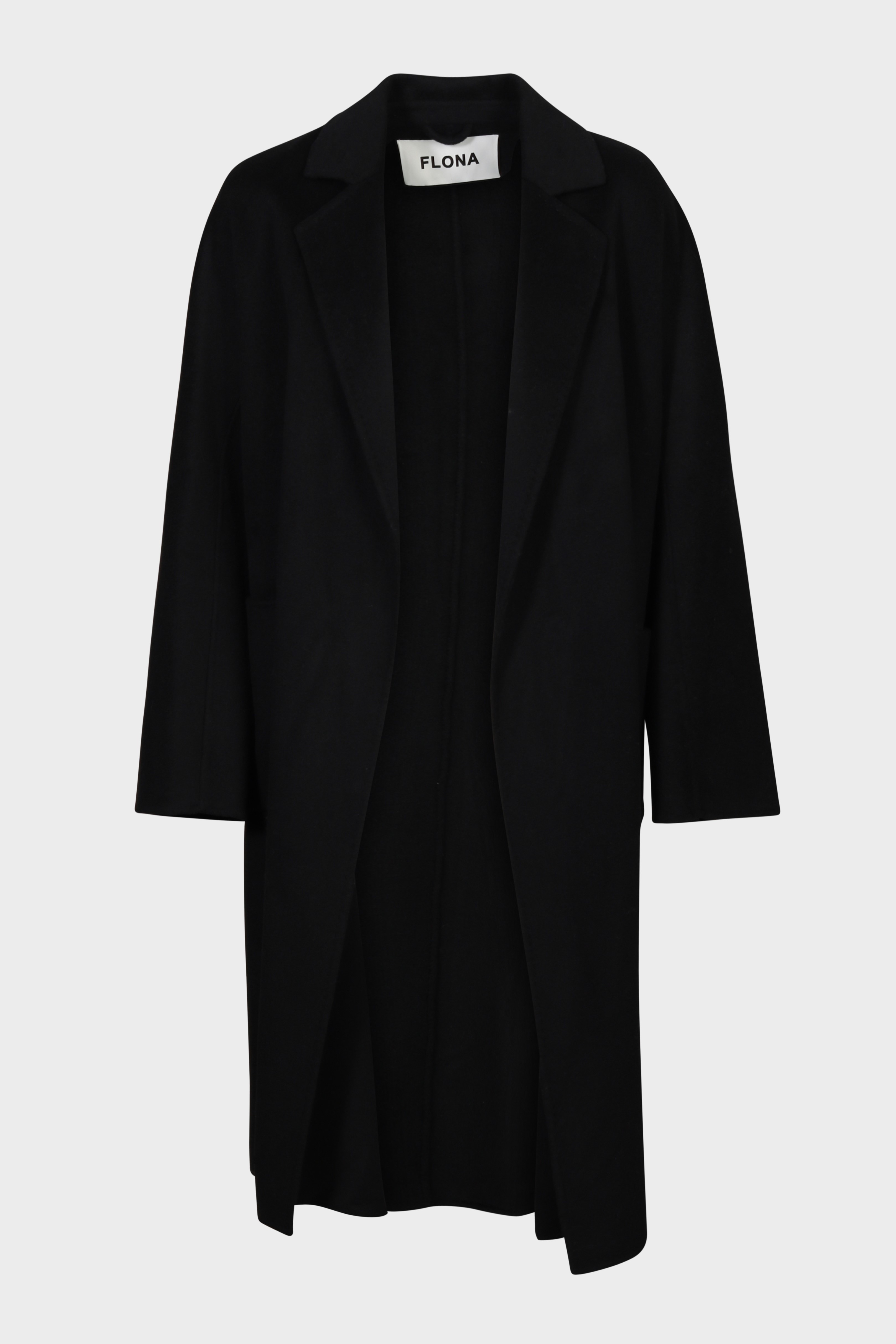 FLONA Wool/Cashmere Coat in Black