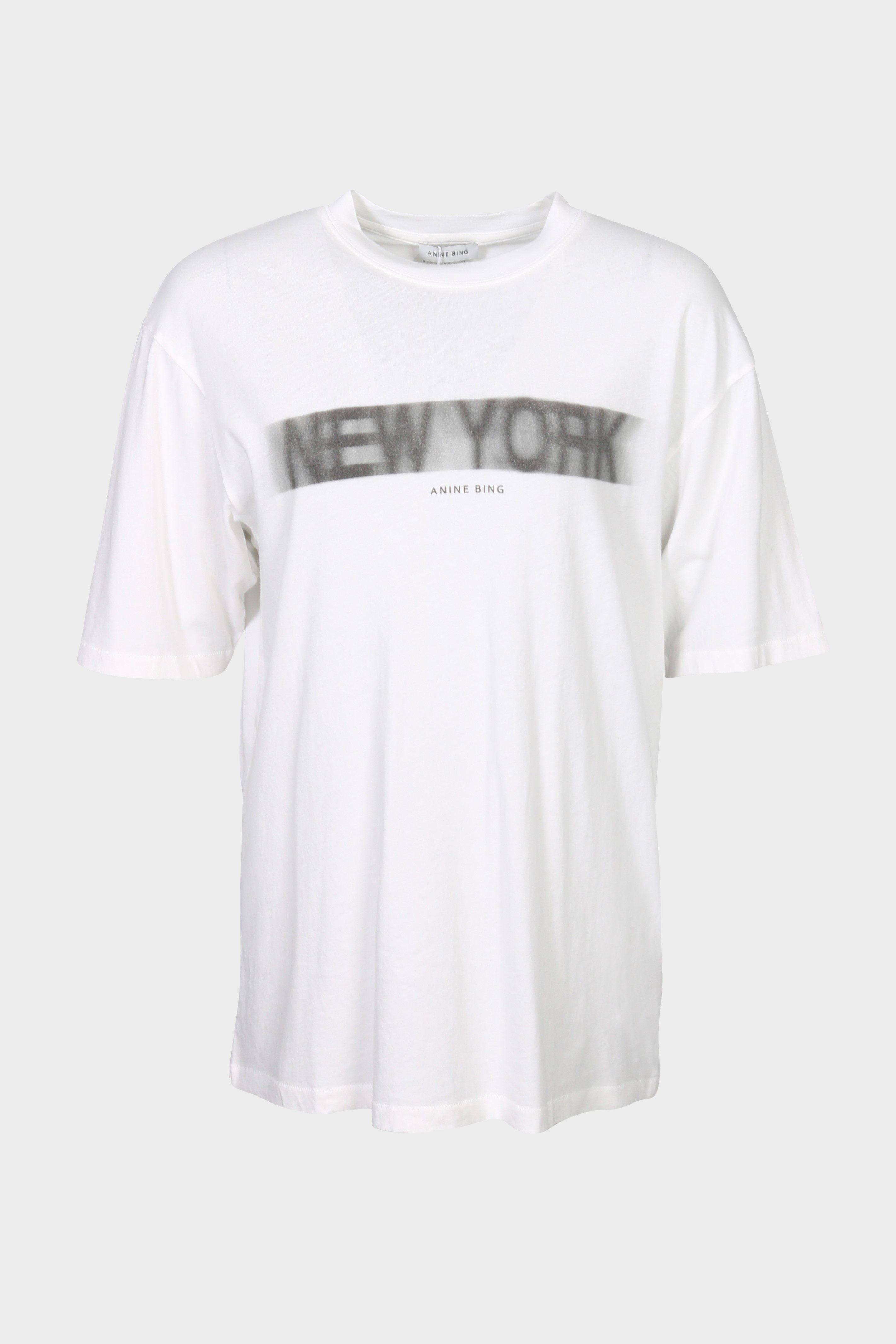 ANINE BING Cason Tee Blur in Ivory