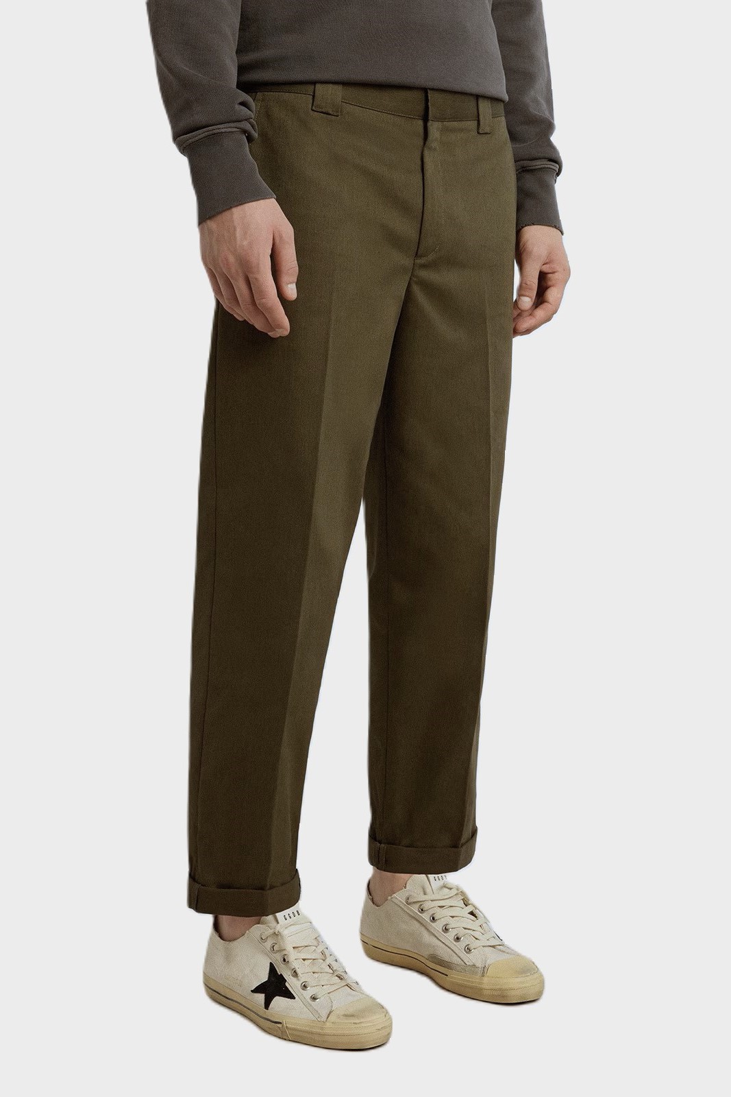 GOLDEN GOOSE Chino Skate Pants in Olive