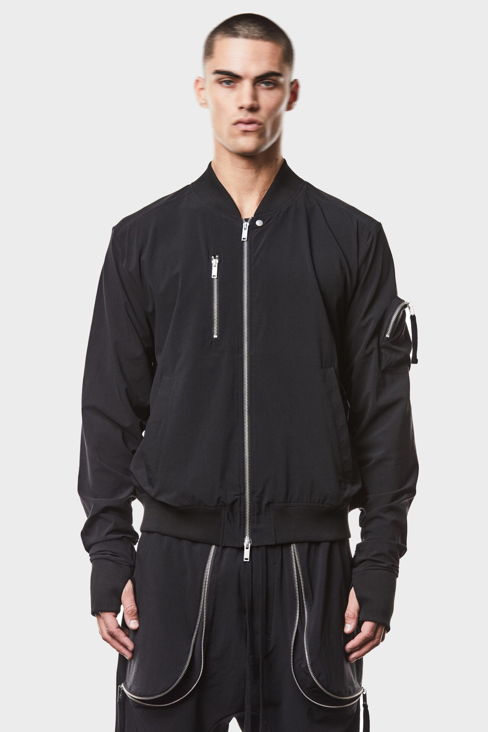 THOM KROM Bomber Jacket in Black