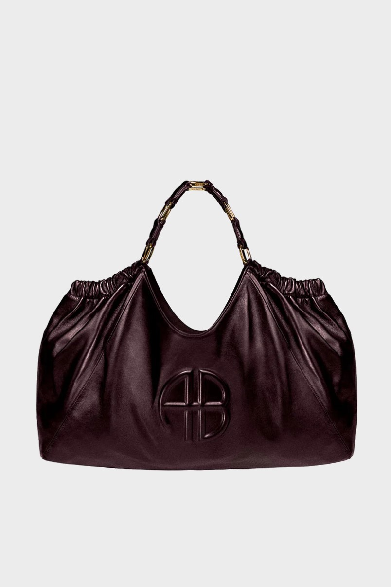 ANINE BING Medium Kate Tote Bag in Bordeaux