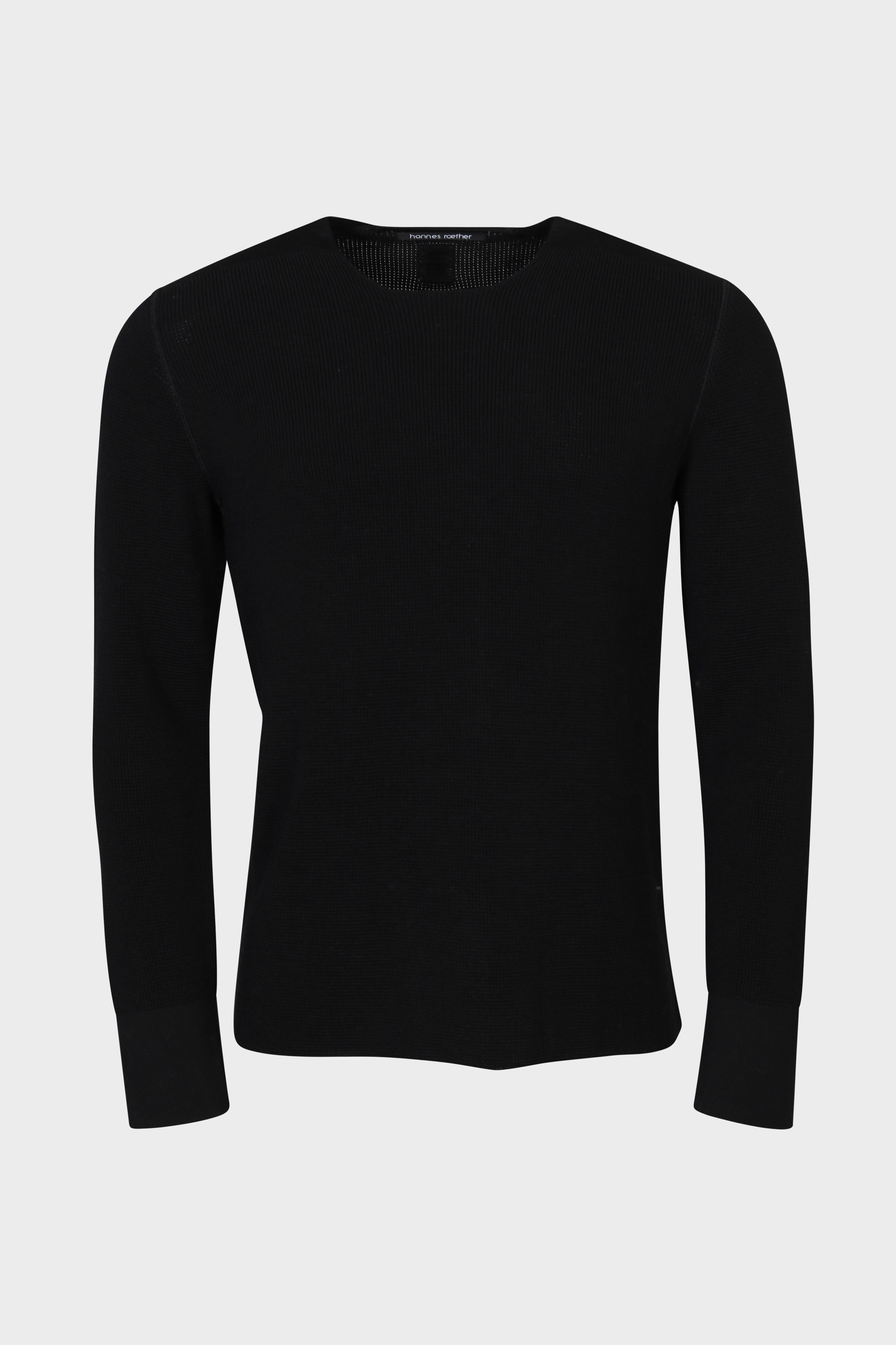 HANNES ROETHER Knit Pullover in Black