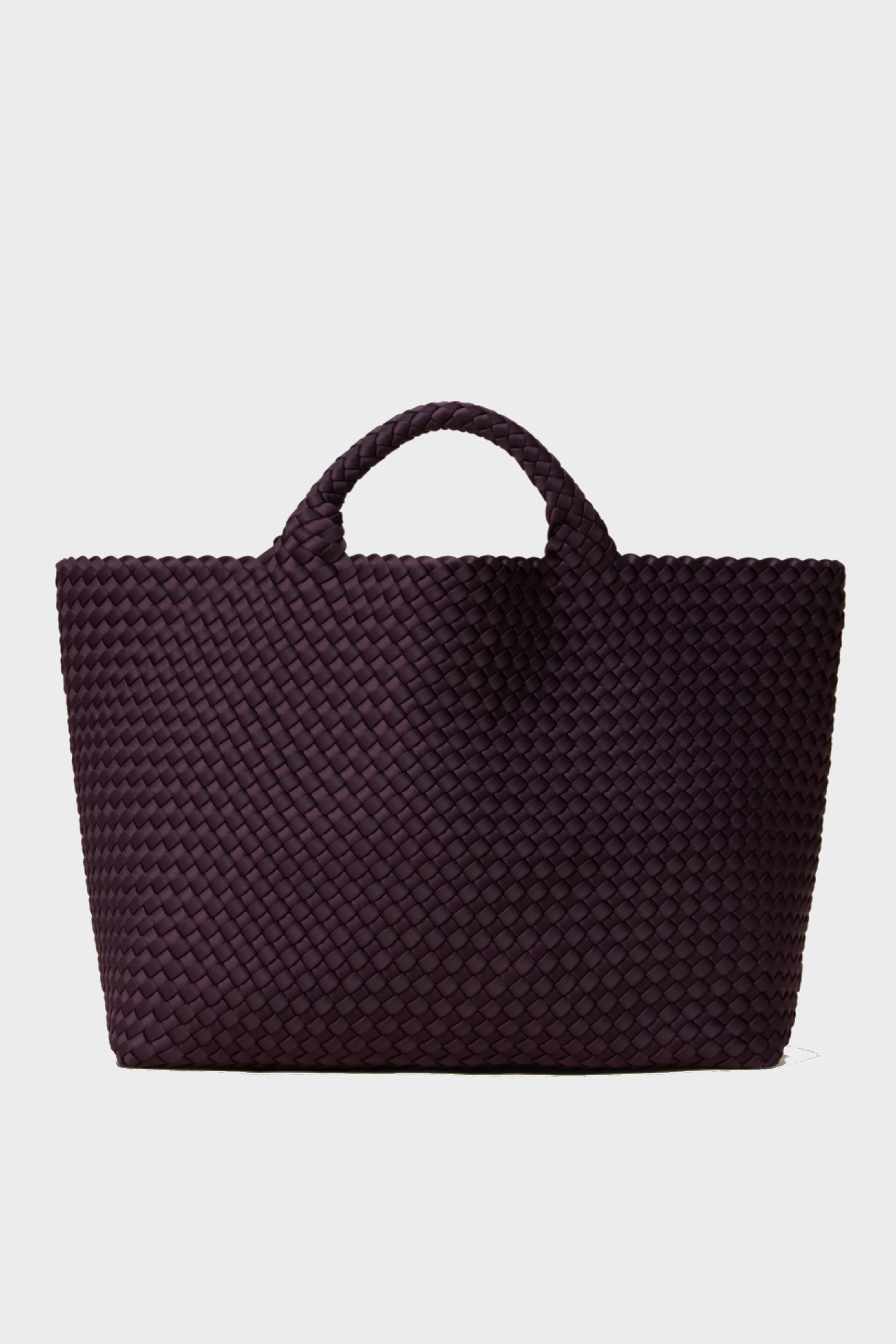 NAGHEDI Handwoven Large Tote St. Barth in Aubergine