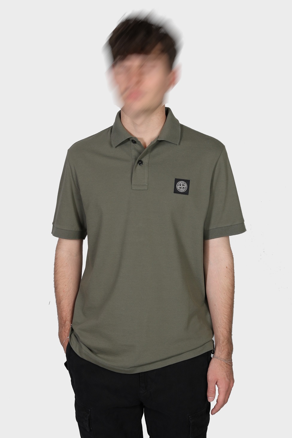 STONE ISLAND Slim Fit Polo Shirt in Olive