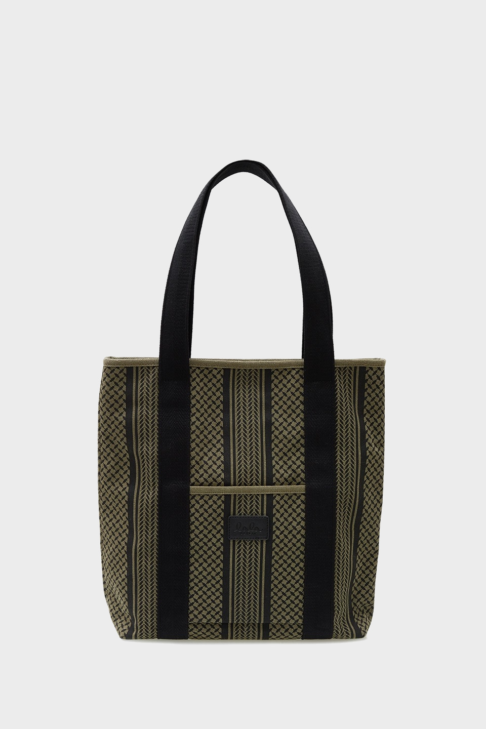 LALA BERLIN Tote Bag Carmela in Olive/Black