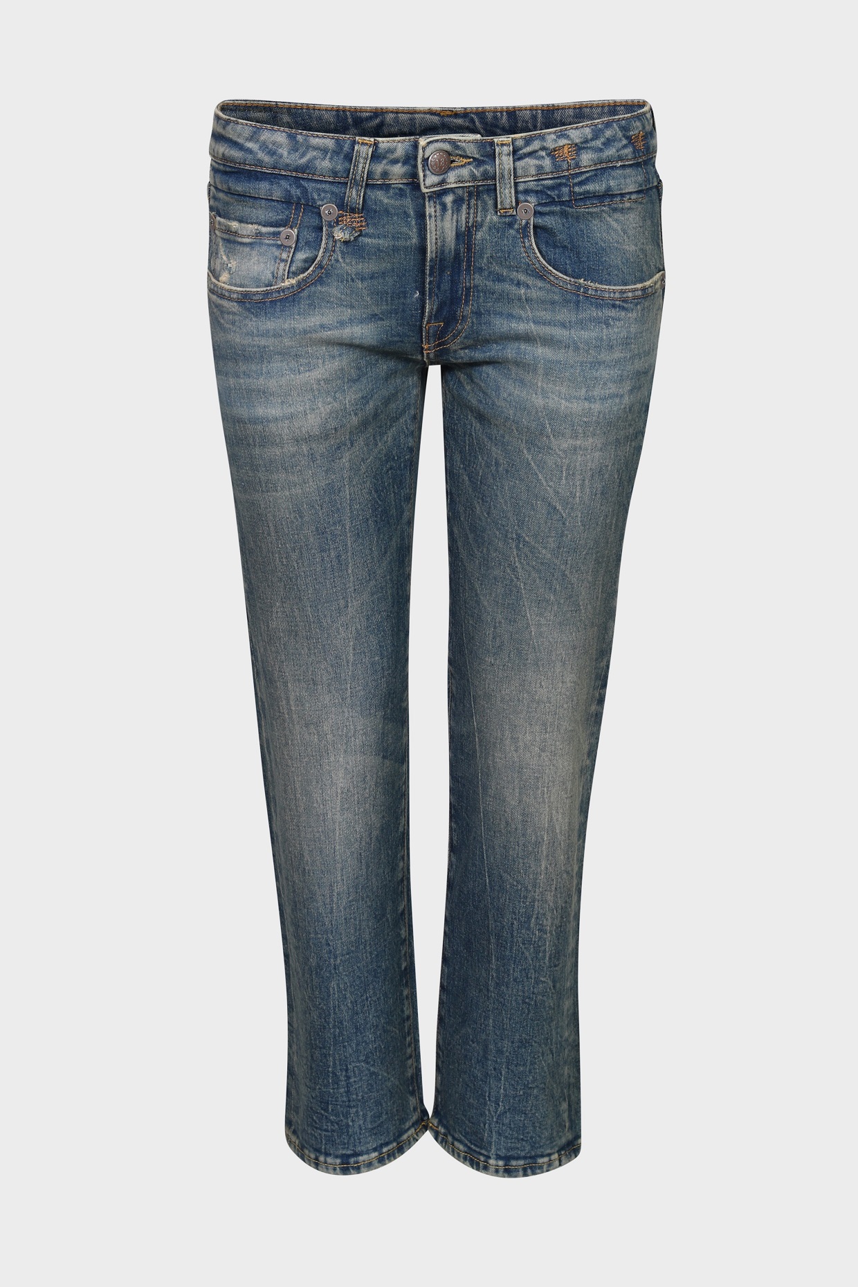 R13 Boy Straight Jeans in Kelly Stretch