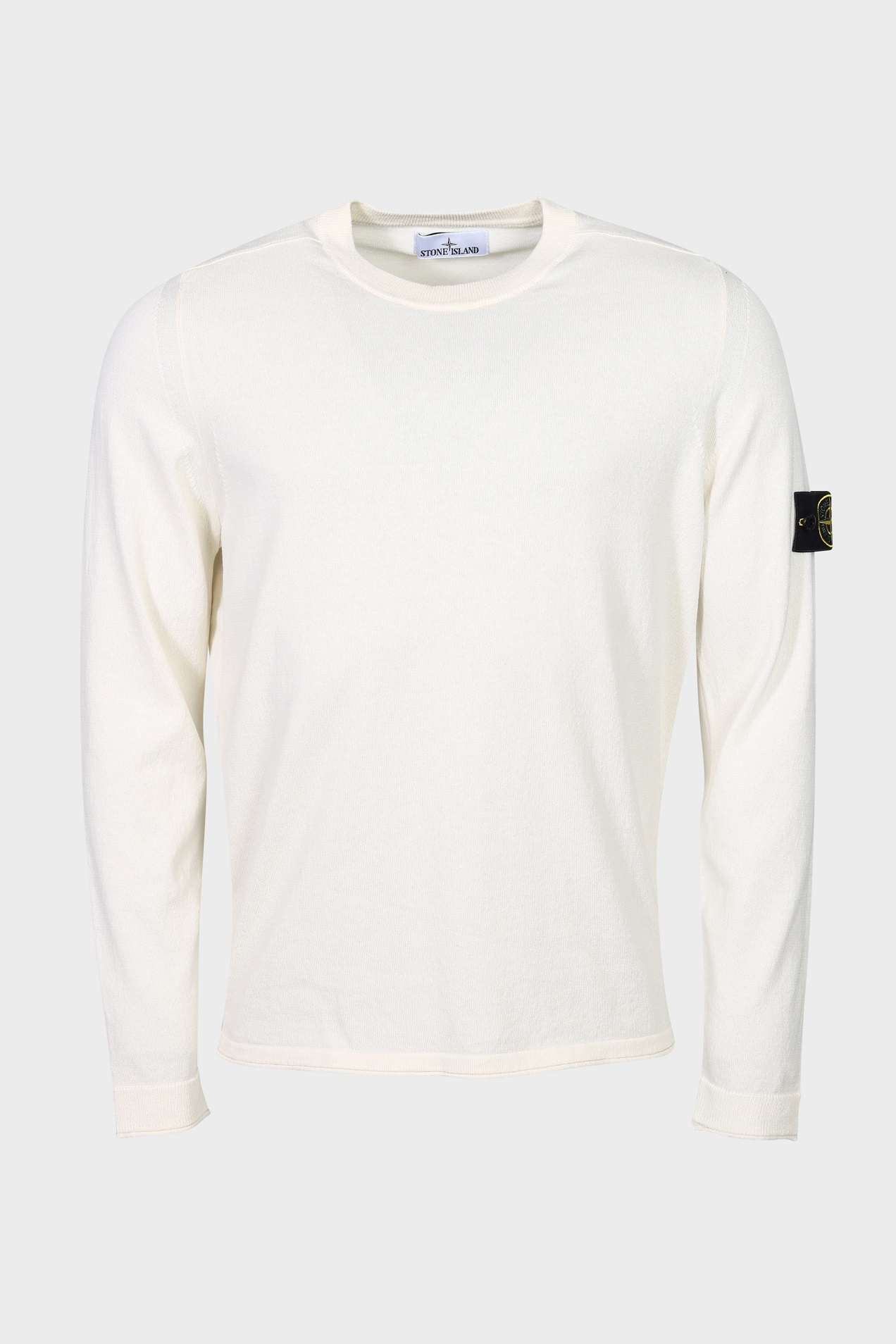 STONE ISLAND Cotton Knit Pullover in Light Beige