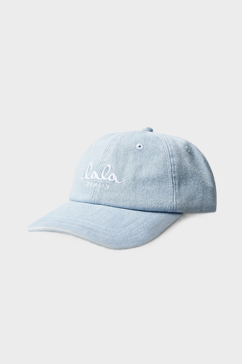 LALA BERLIN Denim Cap Carlo in Washed Blue