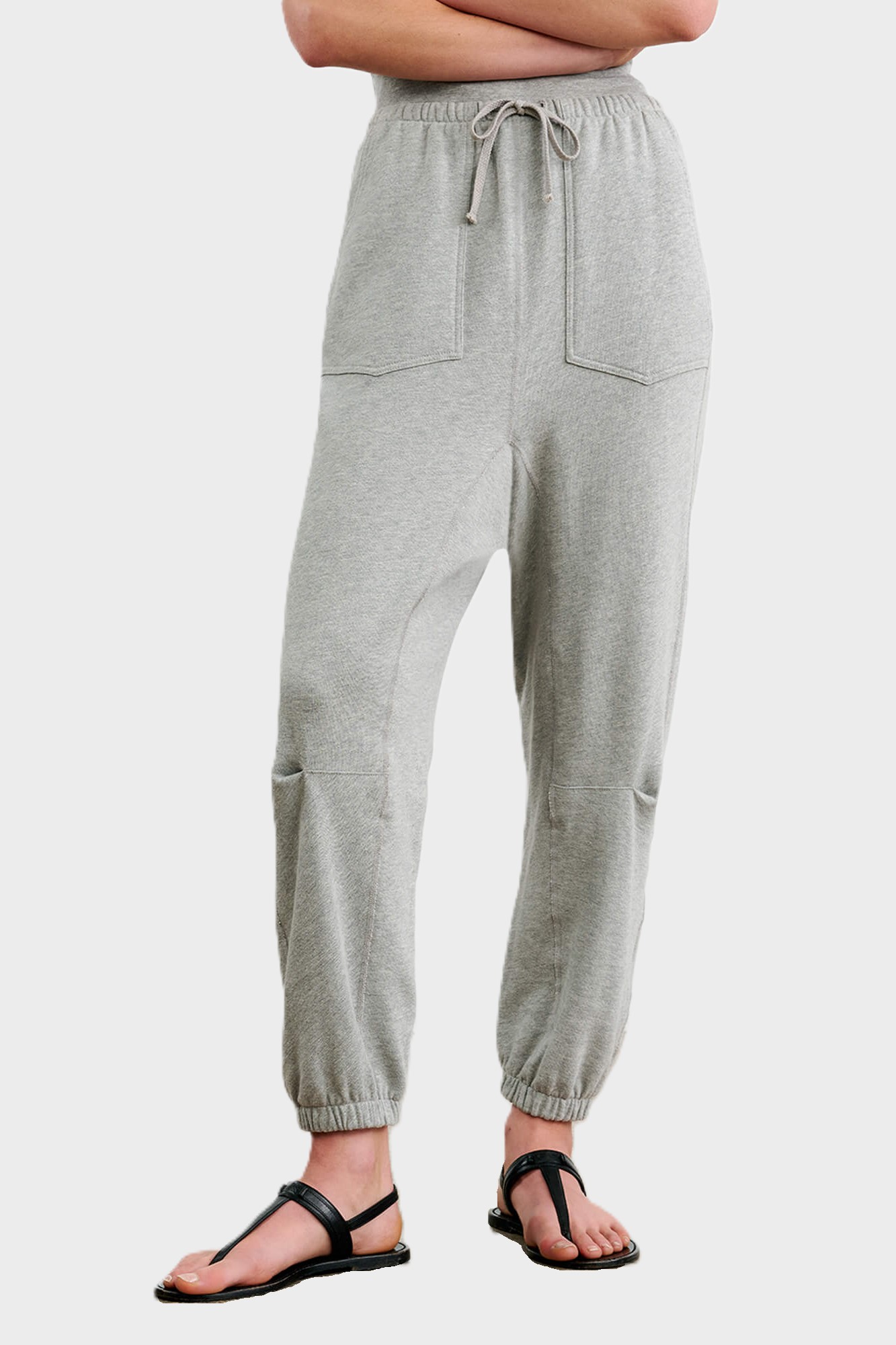 NILI LOTAN Dulce Sweatpant in Heather Grey