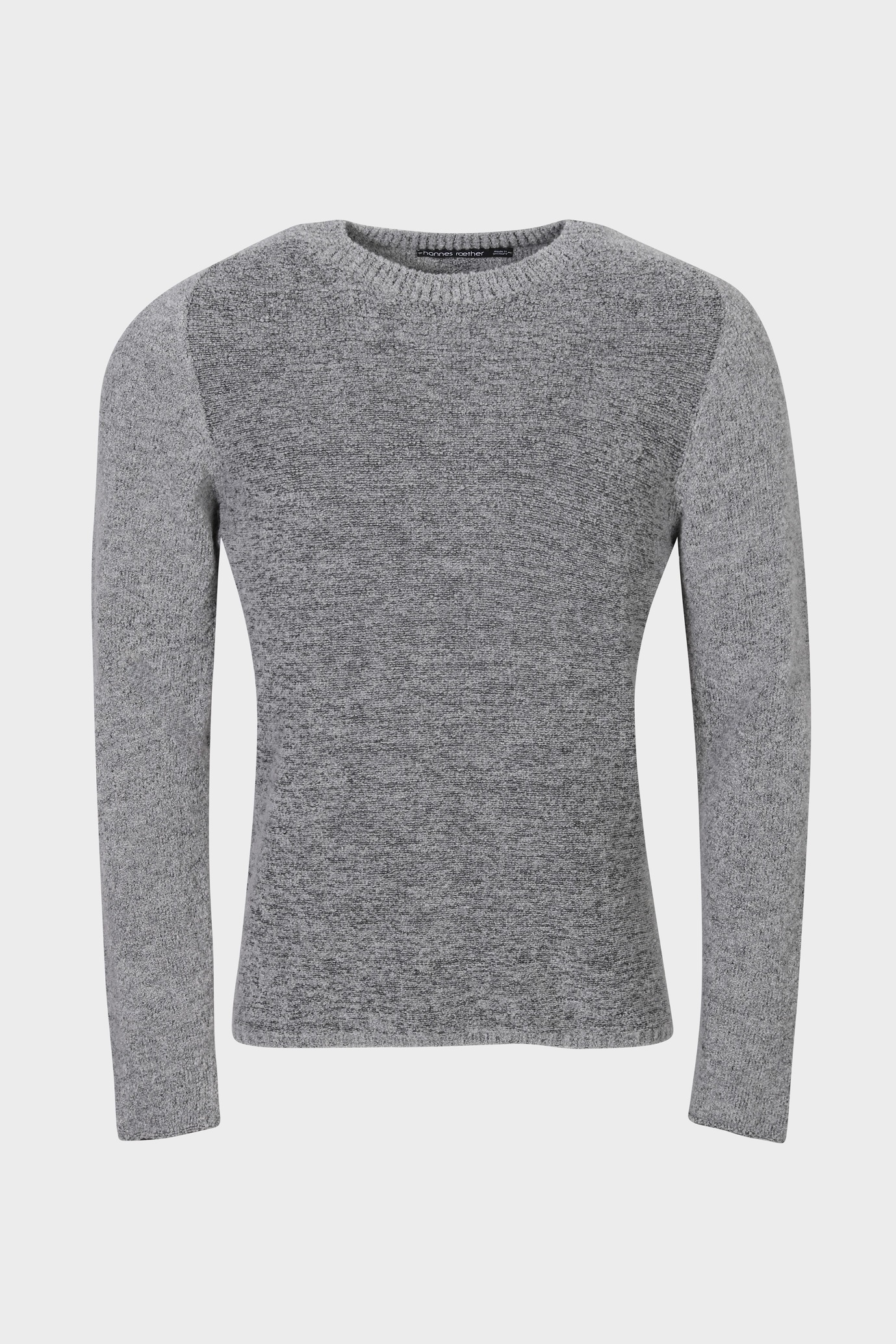 HANNES ROETHER Knit Pullover in Grey Melange