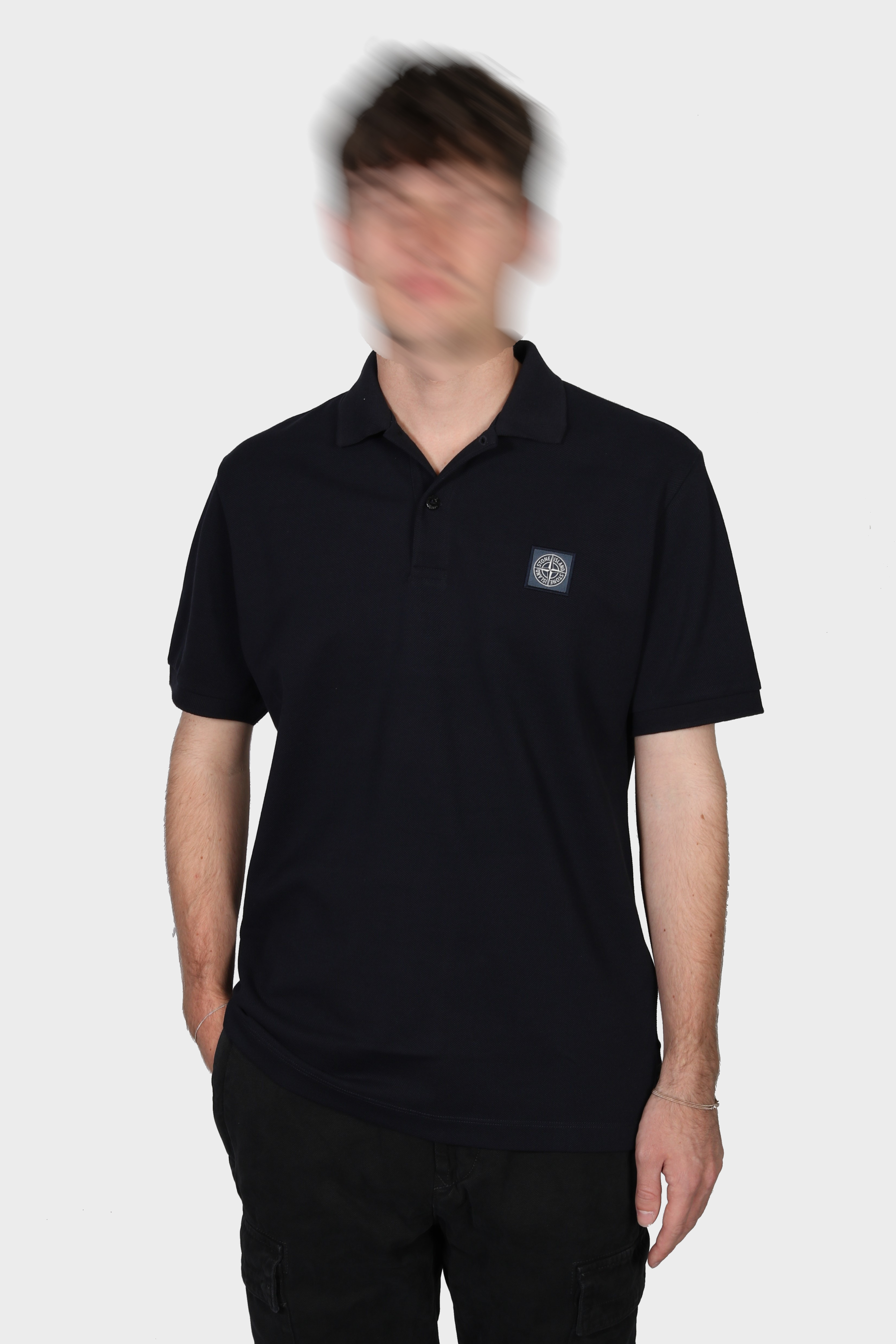 STONE ISLAND Regular Fit Polo Shirt in Navy