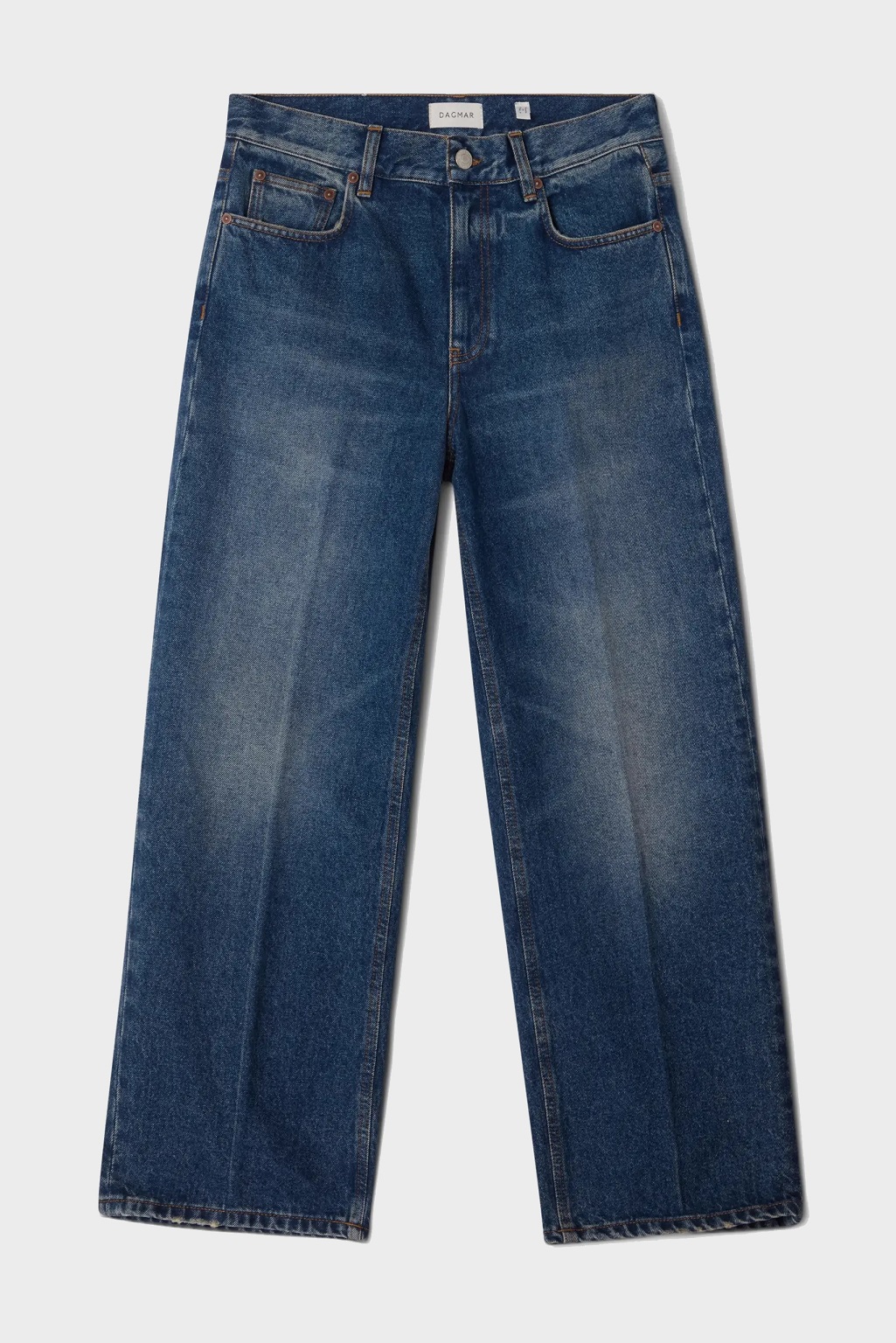 DAGMAR Cropped Jeans in Vintage Blue