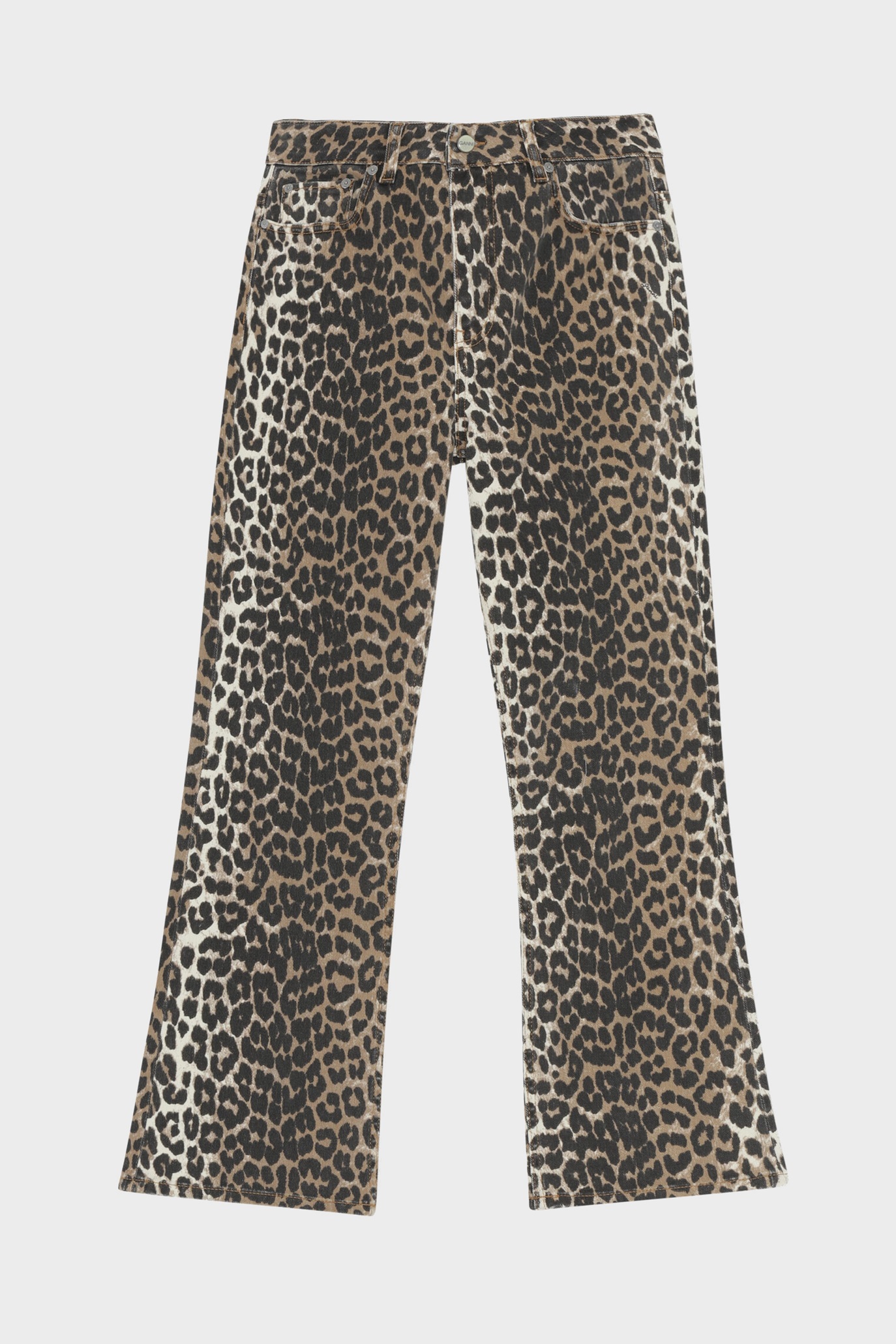 GANNI Betzy Cropped Leopard