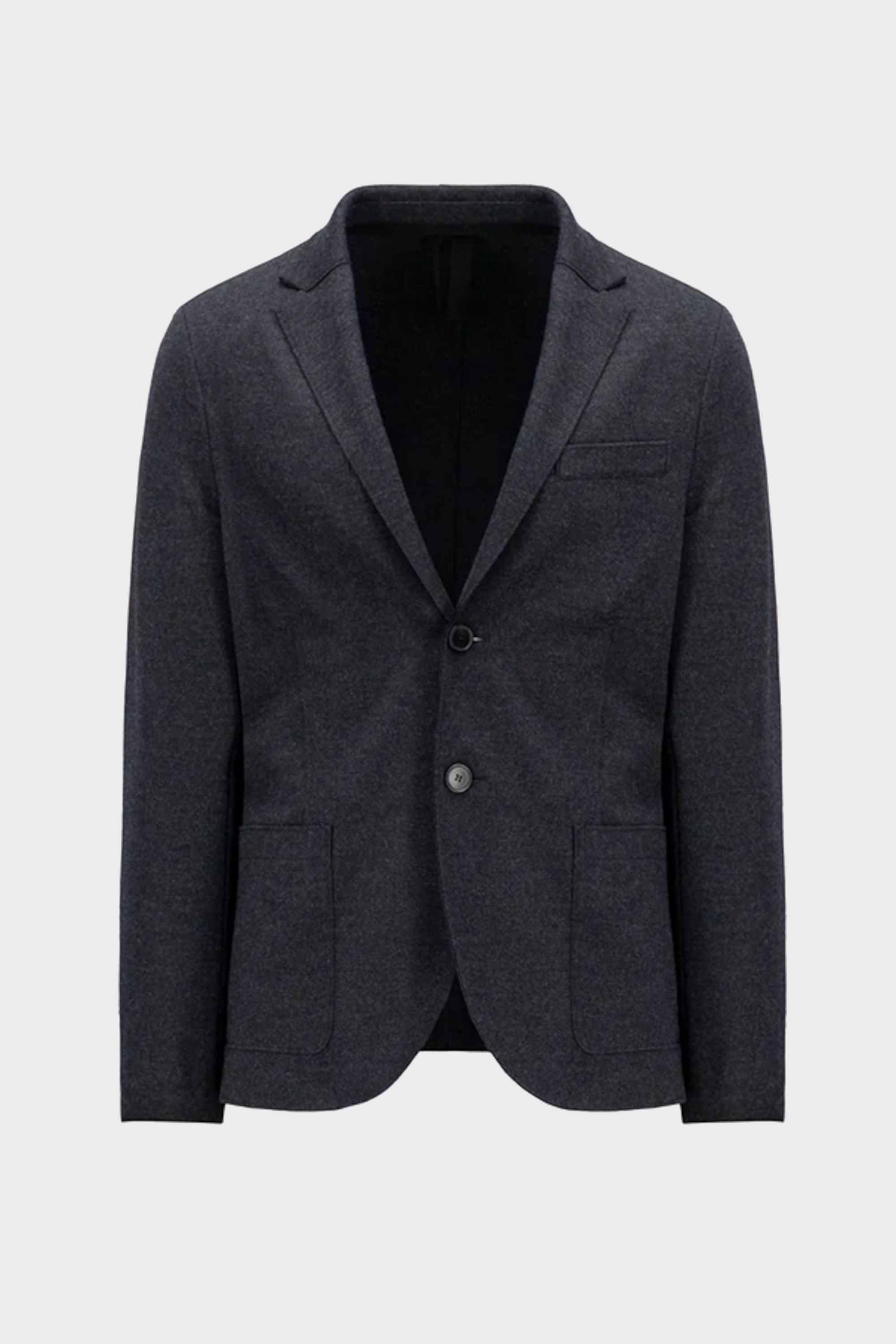 HARRIS WHARF Superfine Merino Jacket in Dark Grey