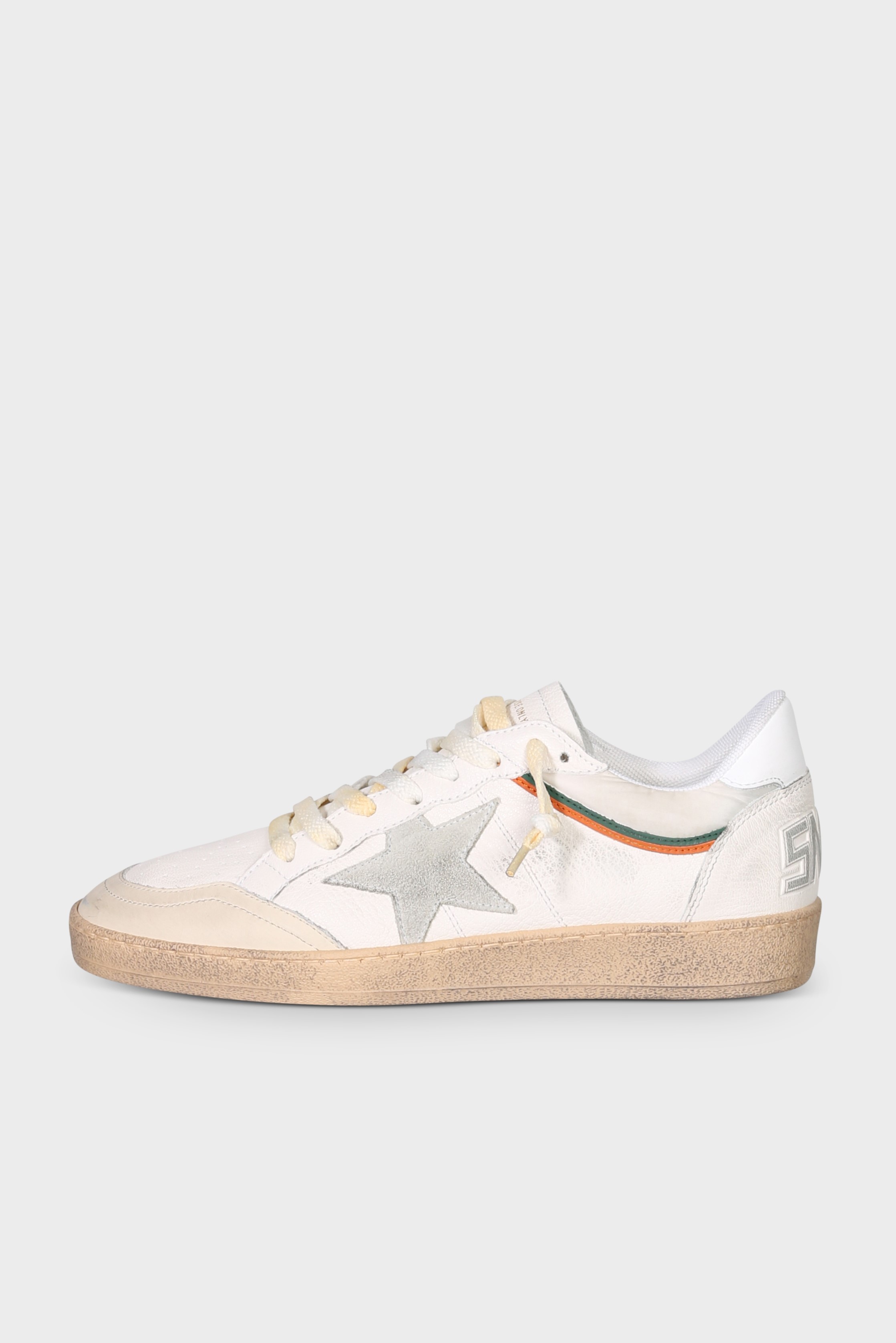 GOLDEN GOOSE Sneaker Ballstar in White/Beige/Ice/Green/Orange