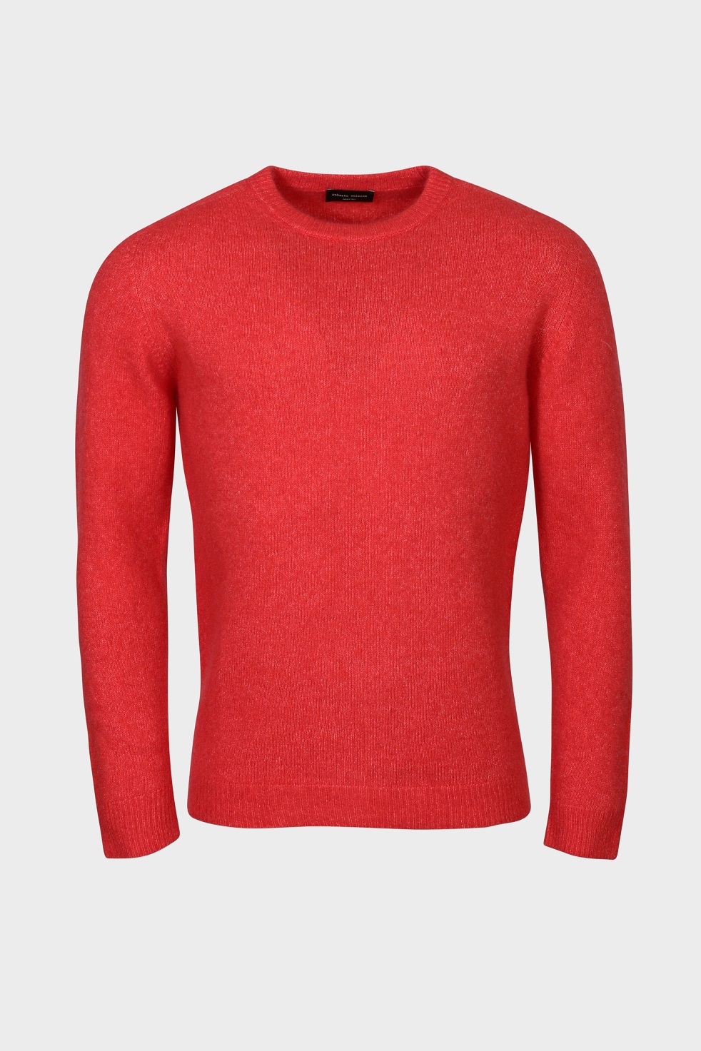 ROBERTO COLLINA Fluffy Cashmere Pullover in Red