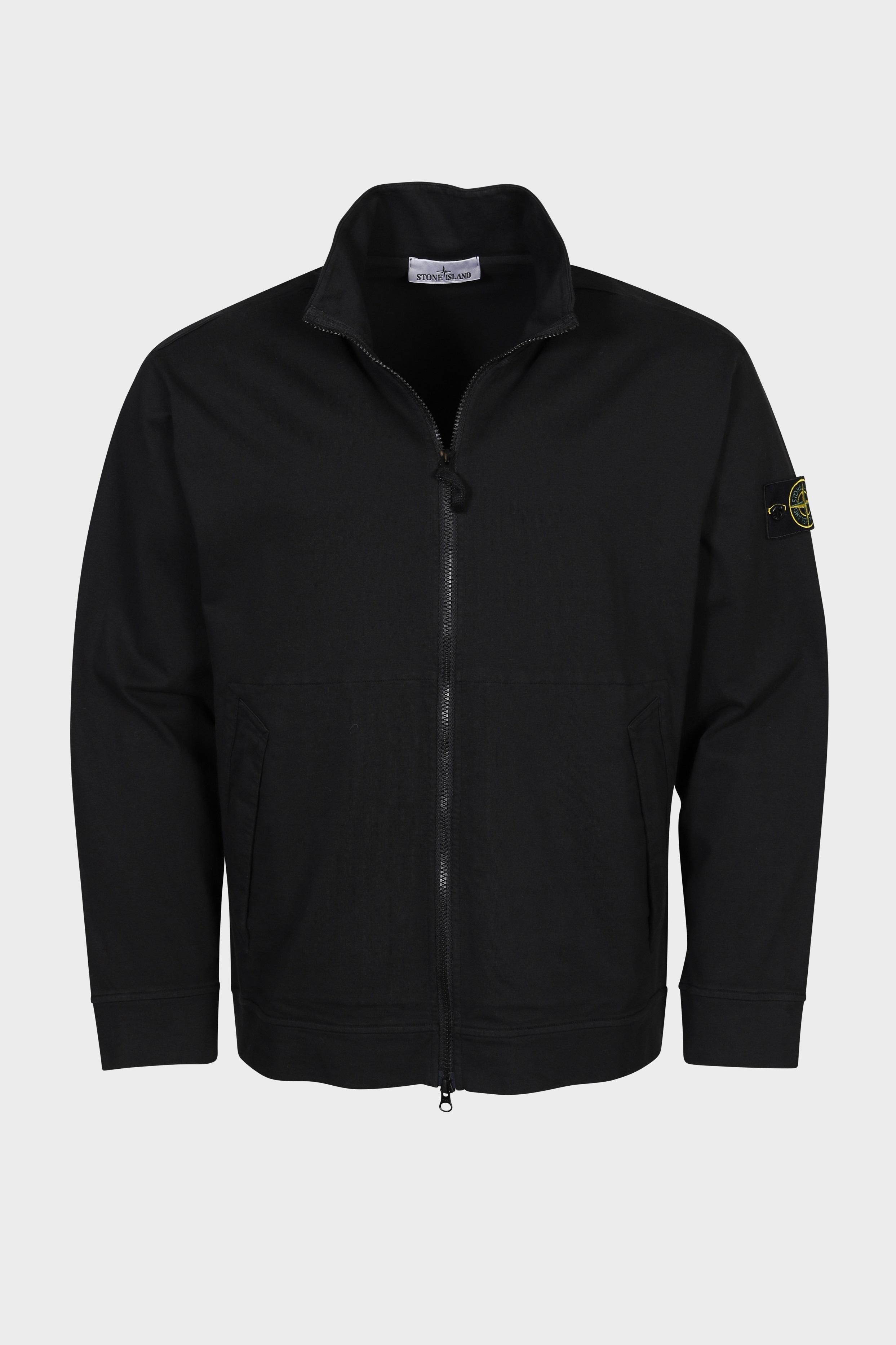 STONE ISLAND Zip Sweatshirt in Black