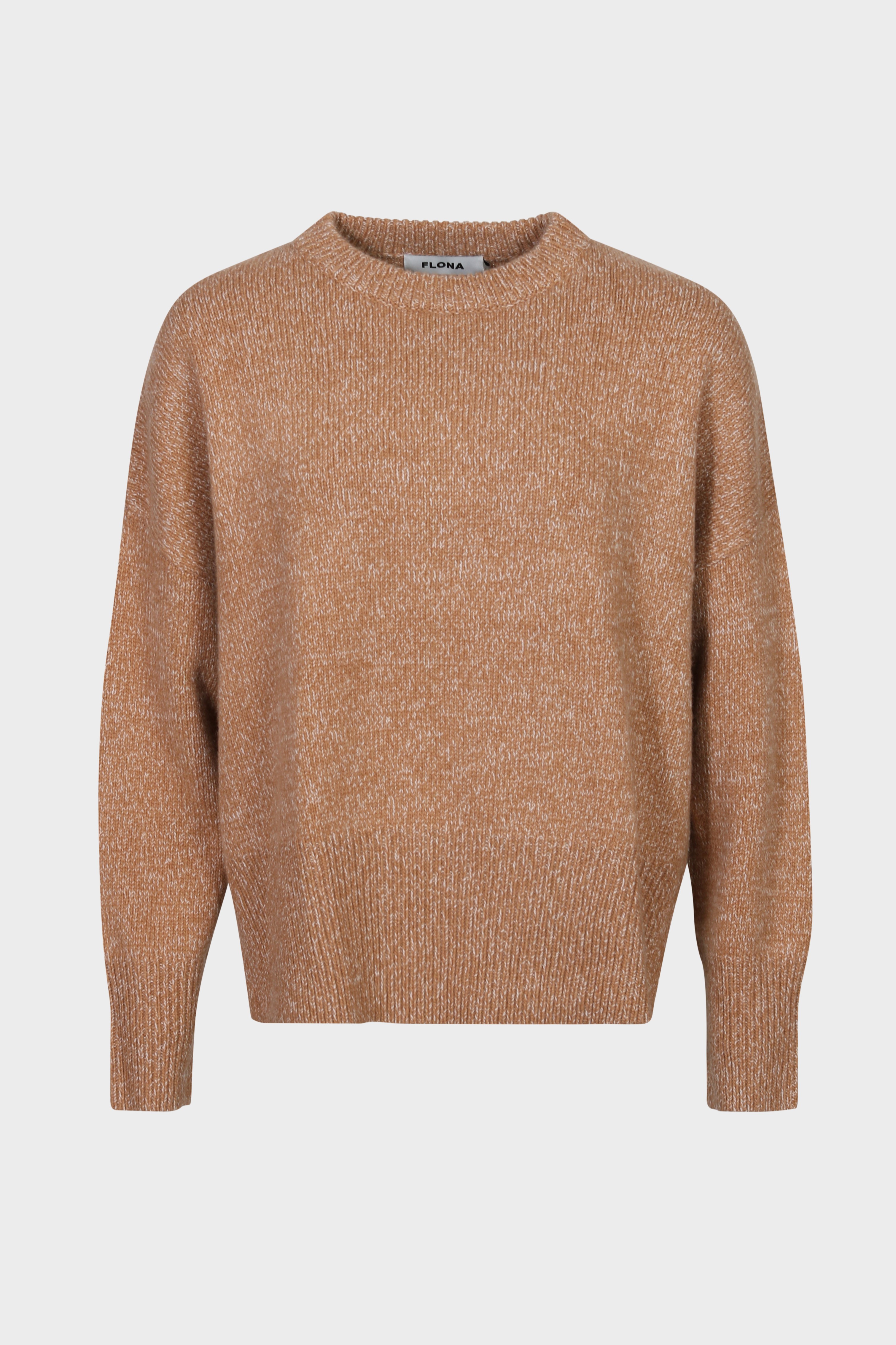 FLONA Cashmere Sweater in Camel Melange