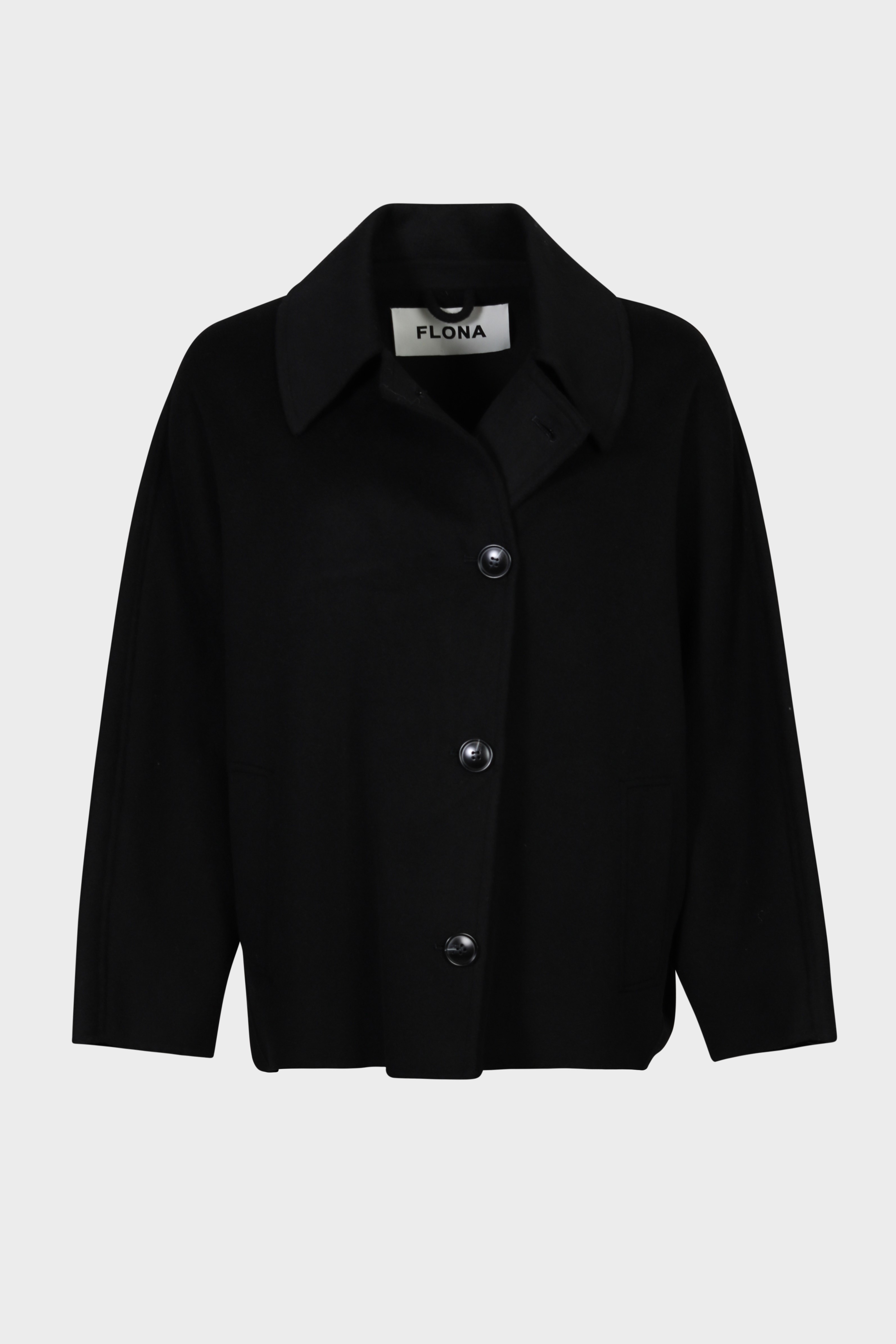 FLONA Wool/Cashmere Jacket in Black