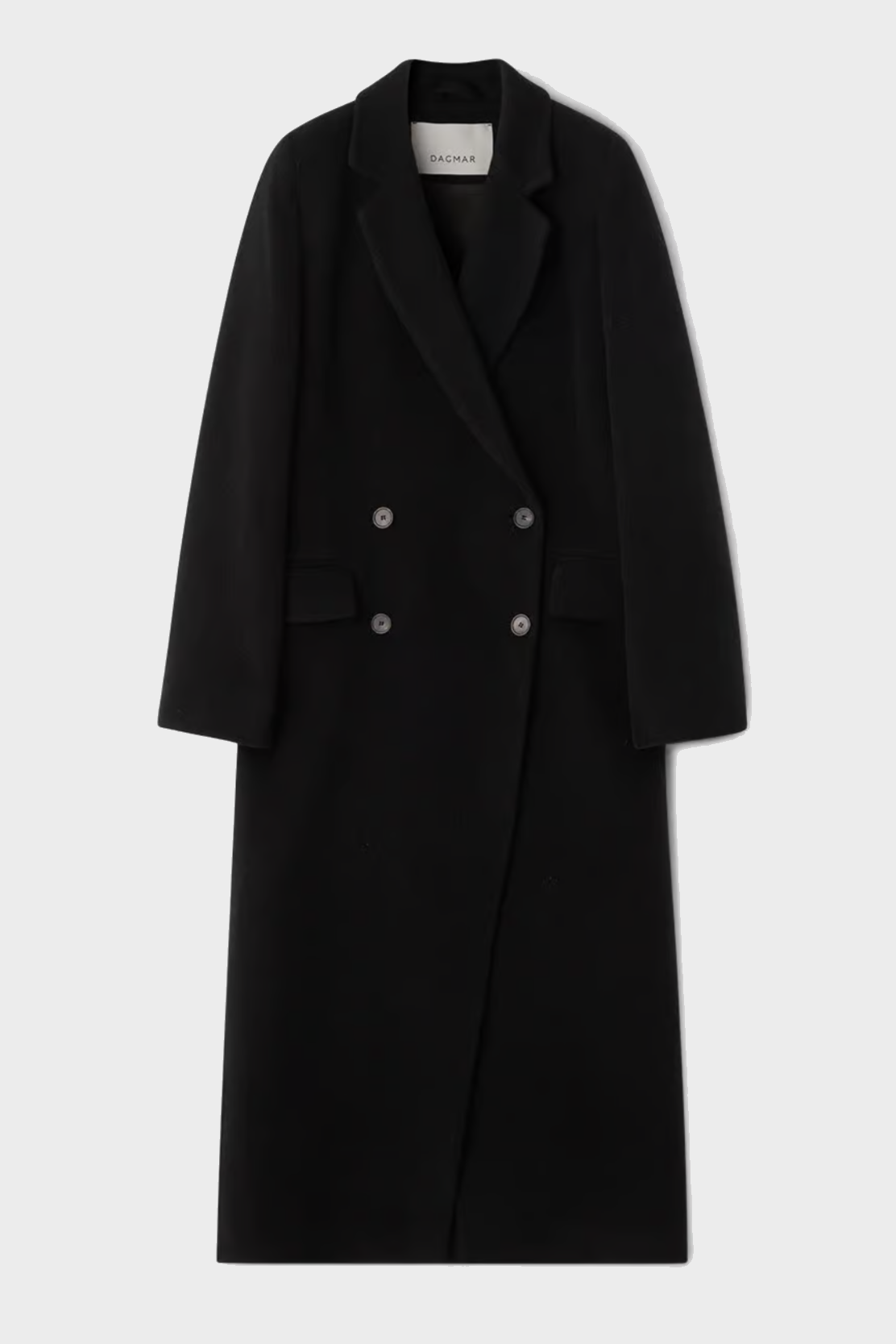 DAGMAR Double Breasted Coat in Black