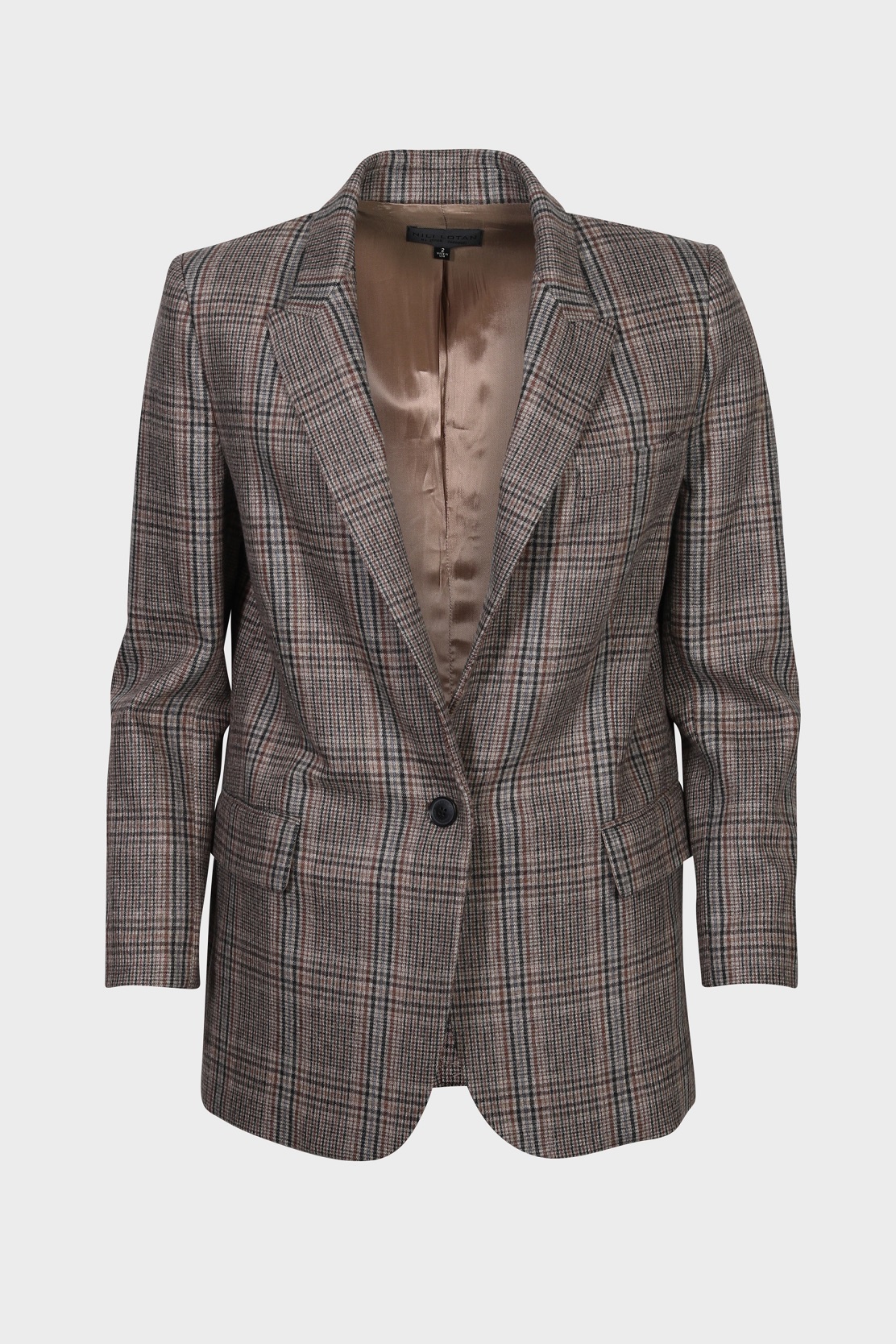 NILI LOTAN Diane Blazer in Sand Plaid