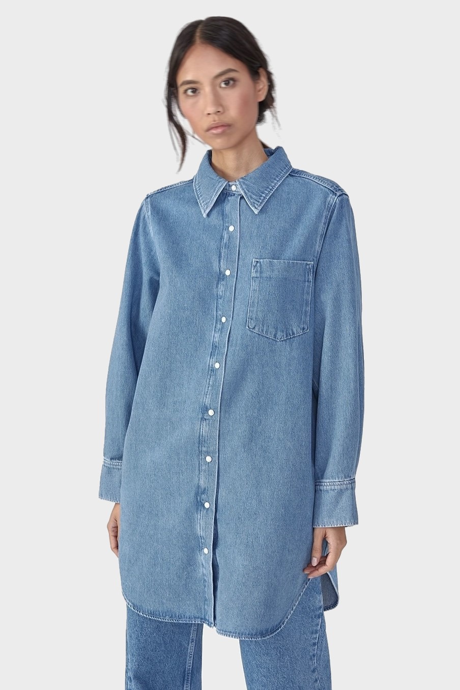 LALA BERLIN Denim Dress Dakota Washed Blue