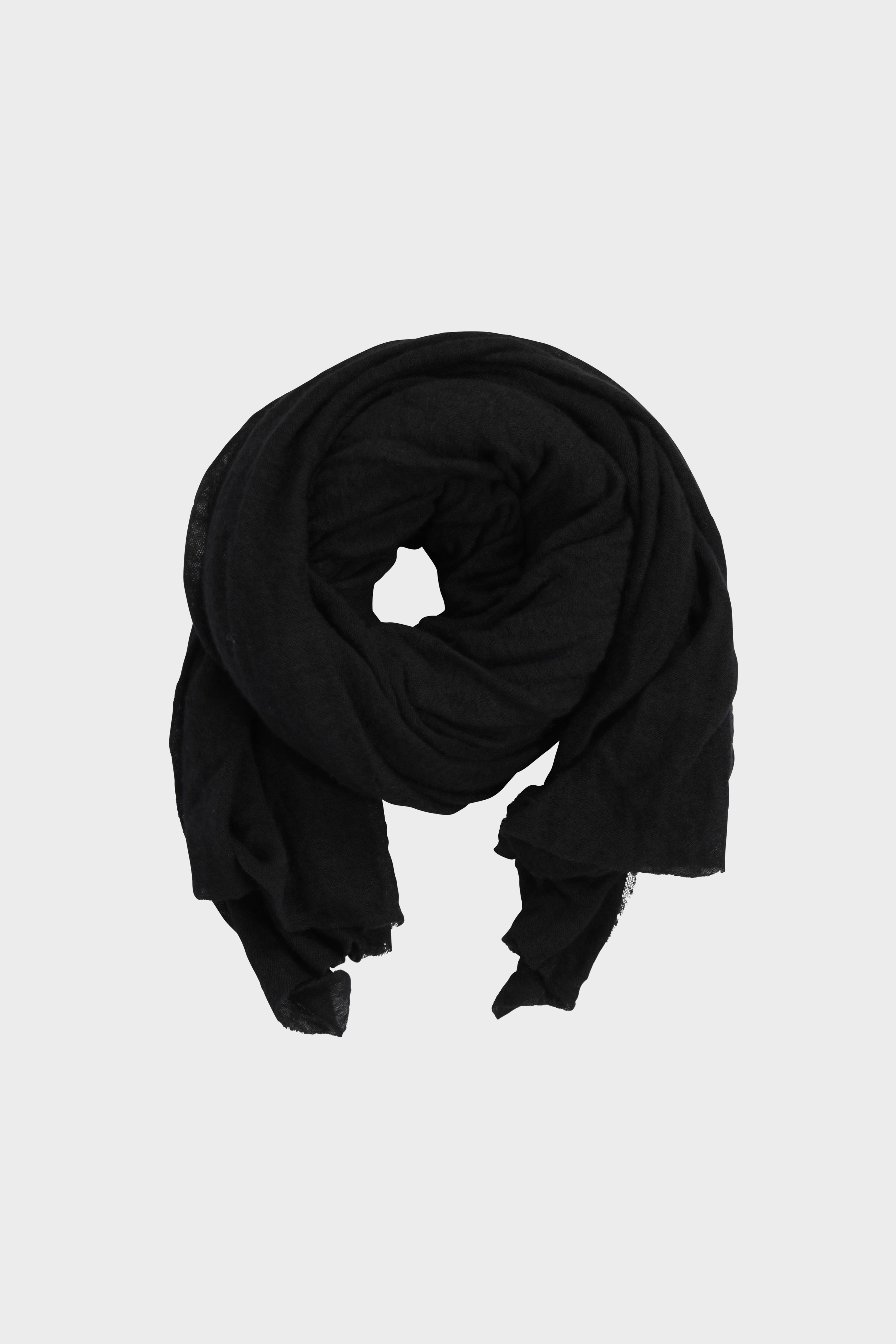 PIN1876 Cashmere Scarf Black Melange