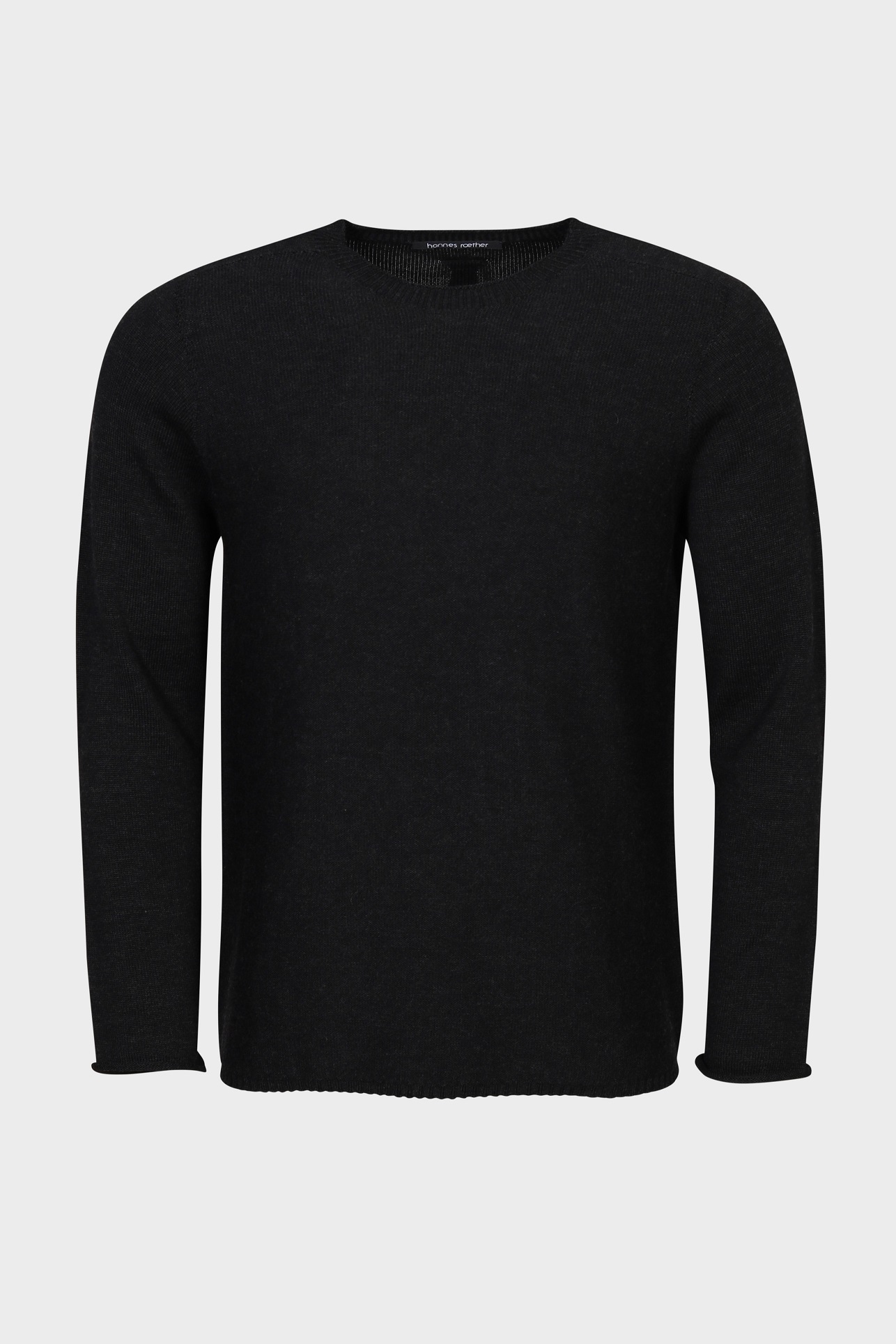 HANNES ROETHER Knit Pullover in Dark Grey Melange