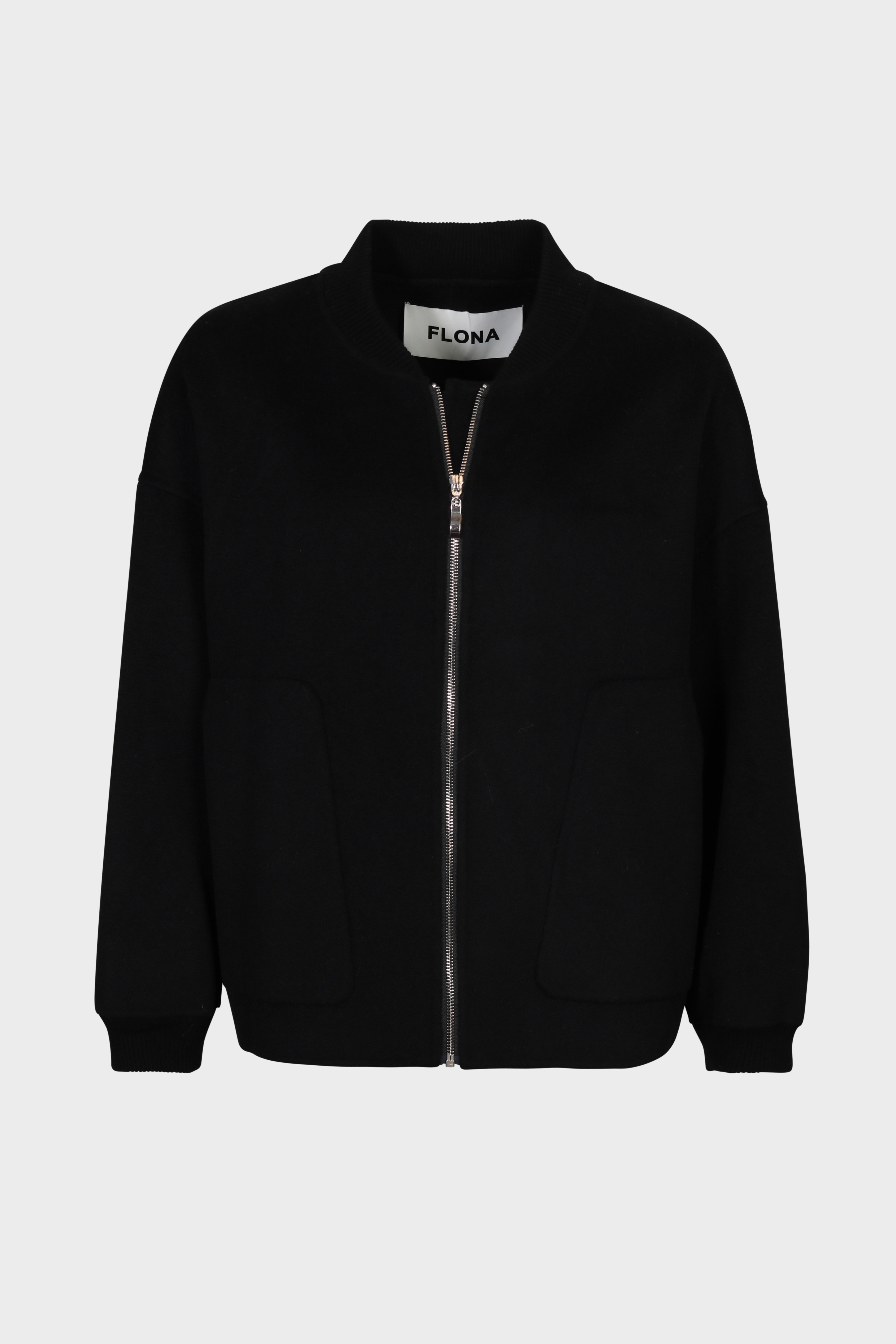 FLONA Wool/Cashmere Bomberjacket in Black