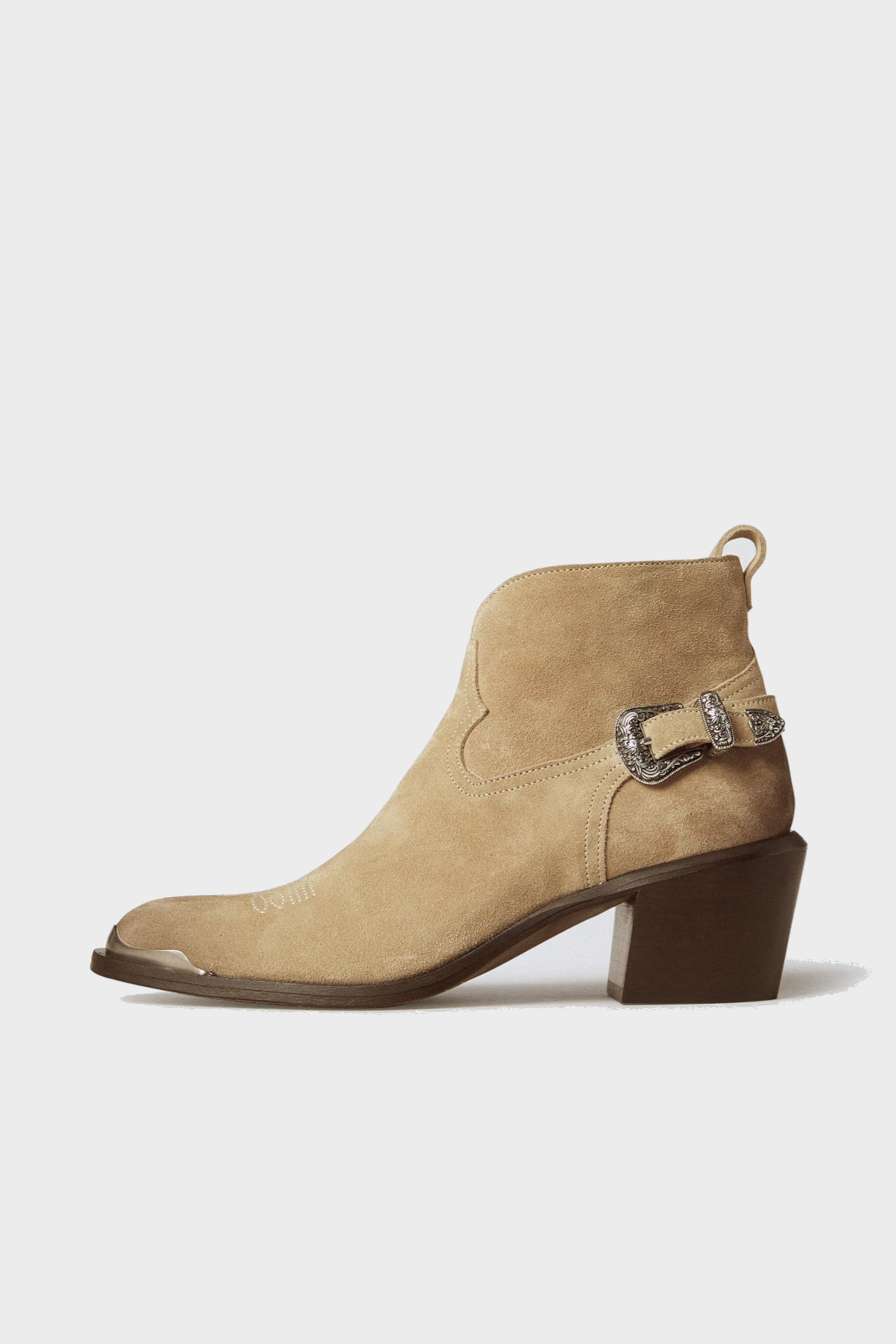 GOLDEN GOOSE Patty Ankle Boot in Suede Sand