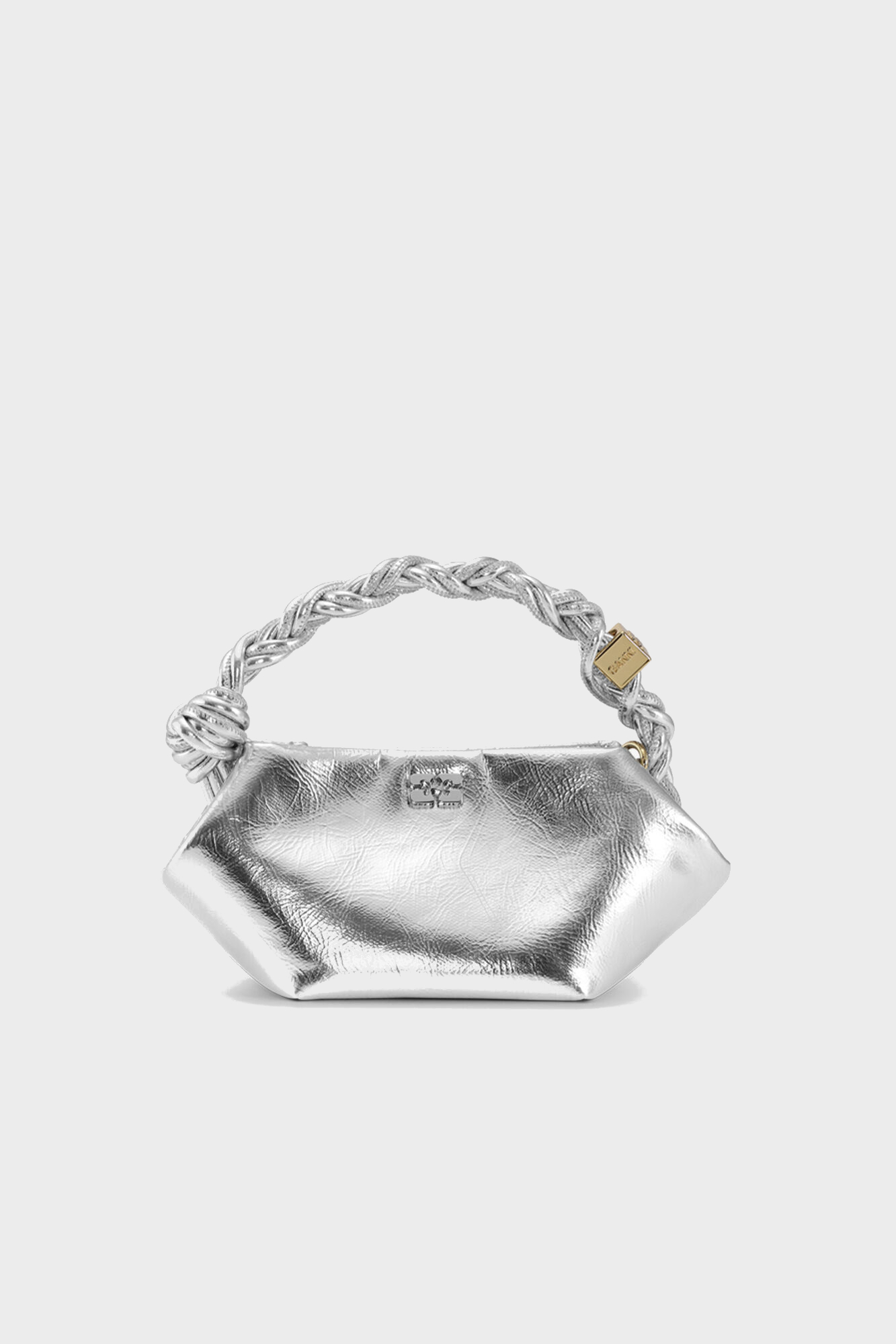 GANNI Bou Bag Mini Metallic Silver