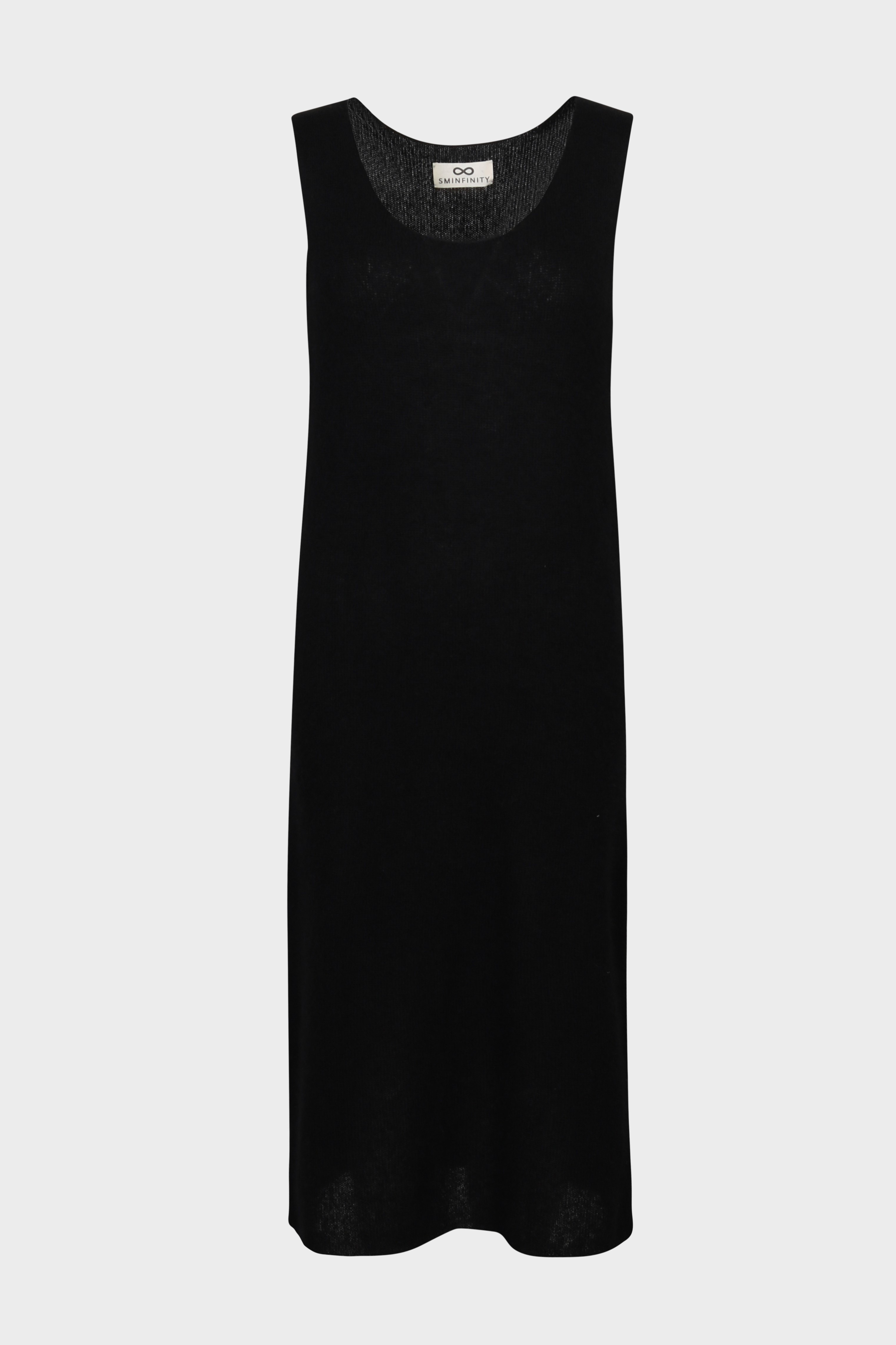 SMINFINITY Fluffy Tank Dress in Black