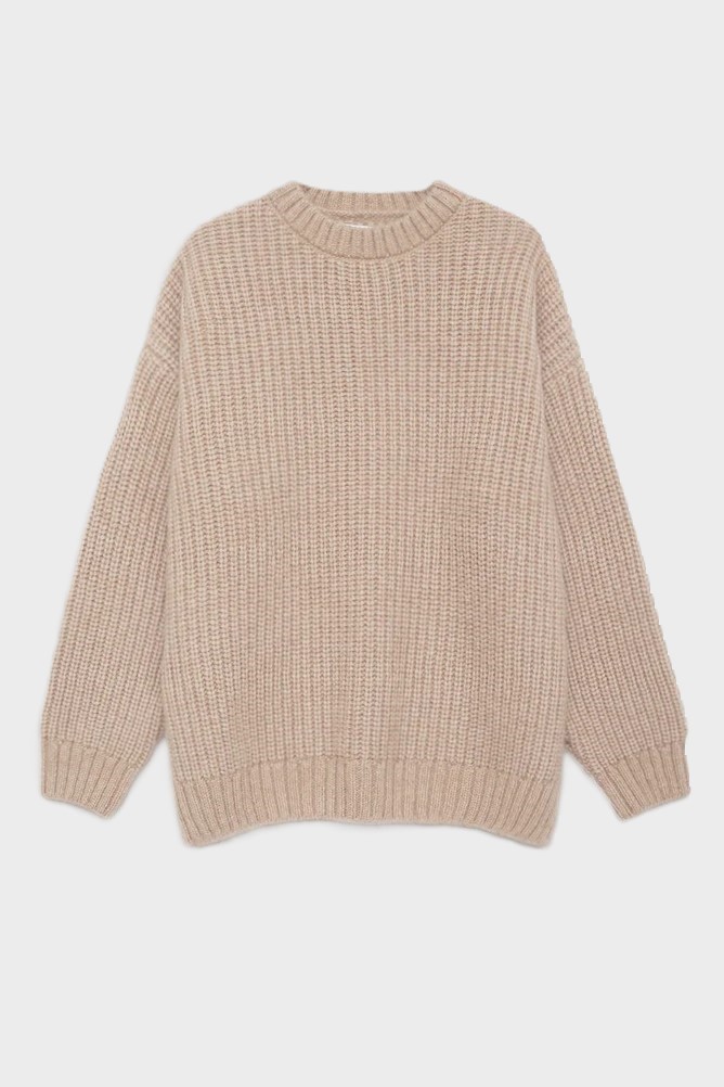 ANINE BING Sydney Knit Pullover in Camel