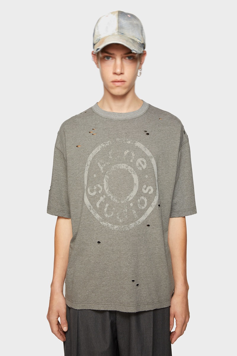 ACNE STUDIOS Logo T-Shirt in Moss Green