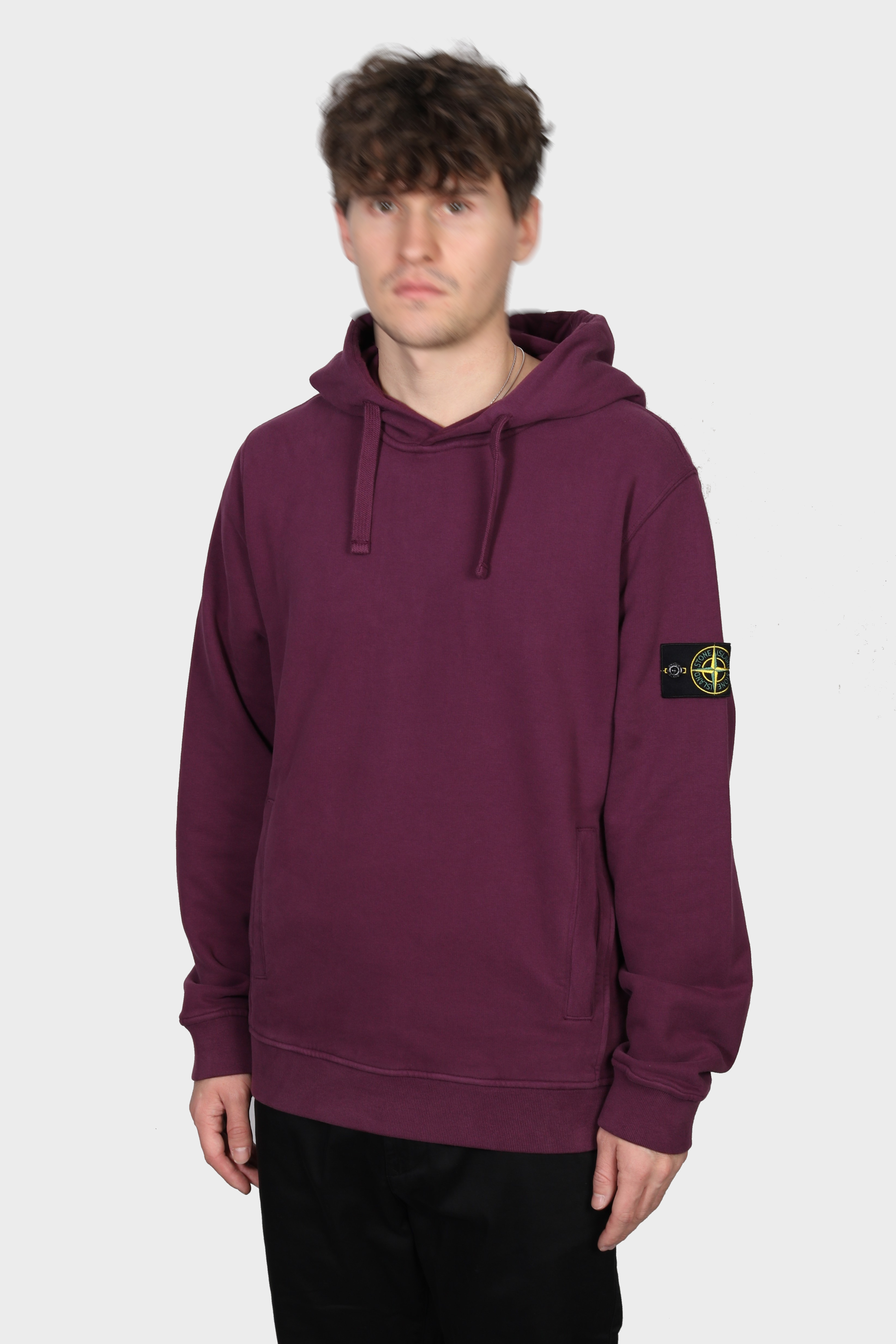 STONE ISLAND Sweat Hoodie in Heather Grey