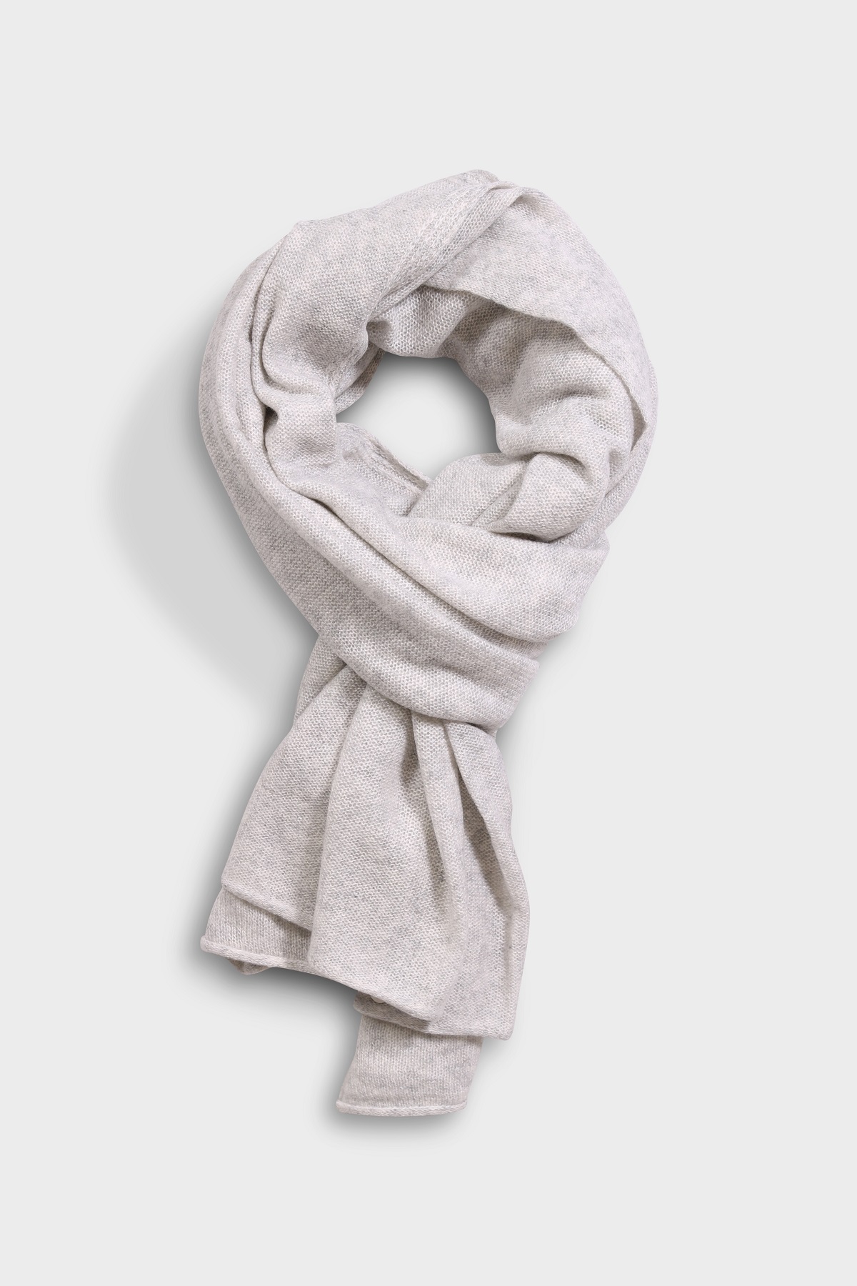 ABSOLUT CASHMERE Scarf Infinity in Light Heather Grey