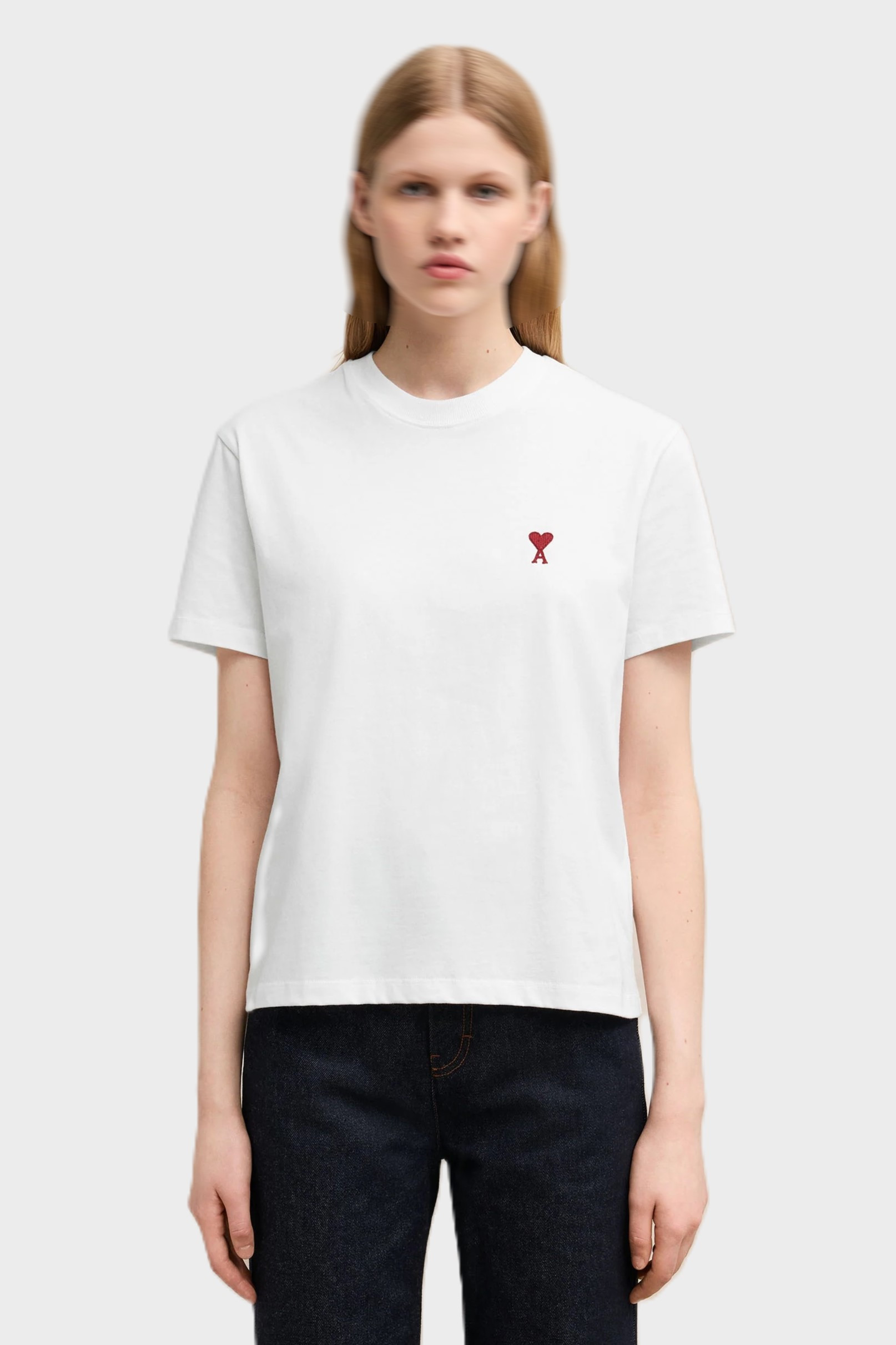 AMI PARIS de Coeur Classic Fit T-Shirt in White