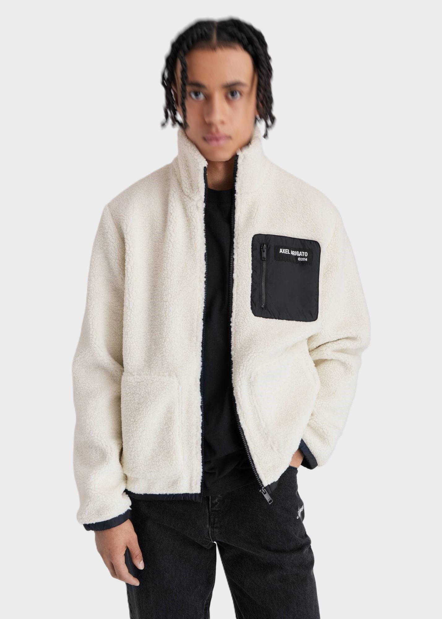 AXEL ARIGATO Billie Fleece Jacket in Ecru