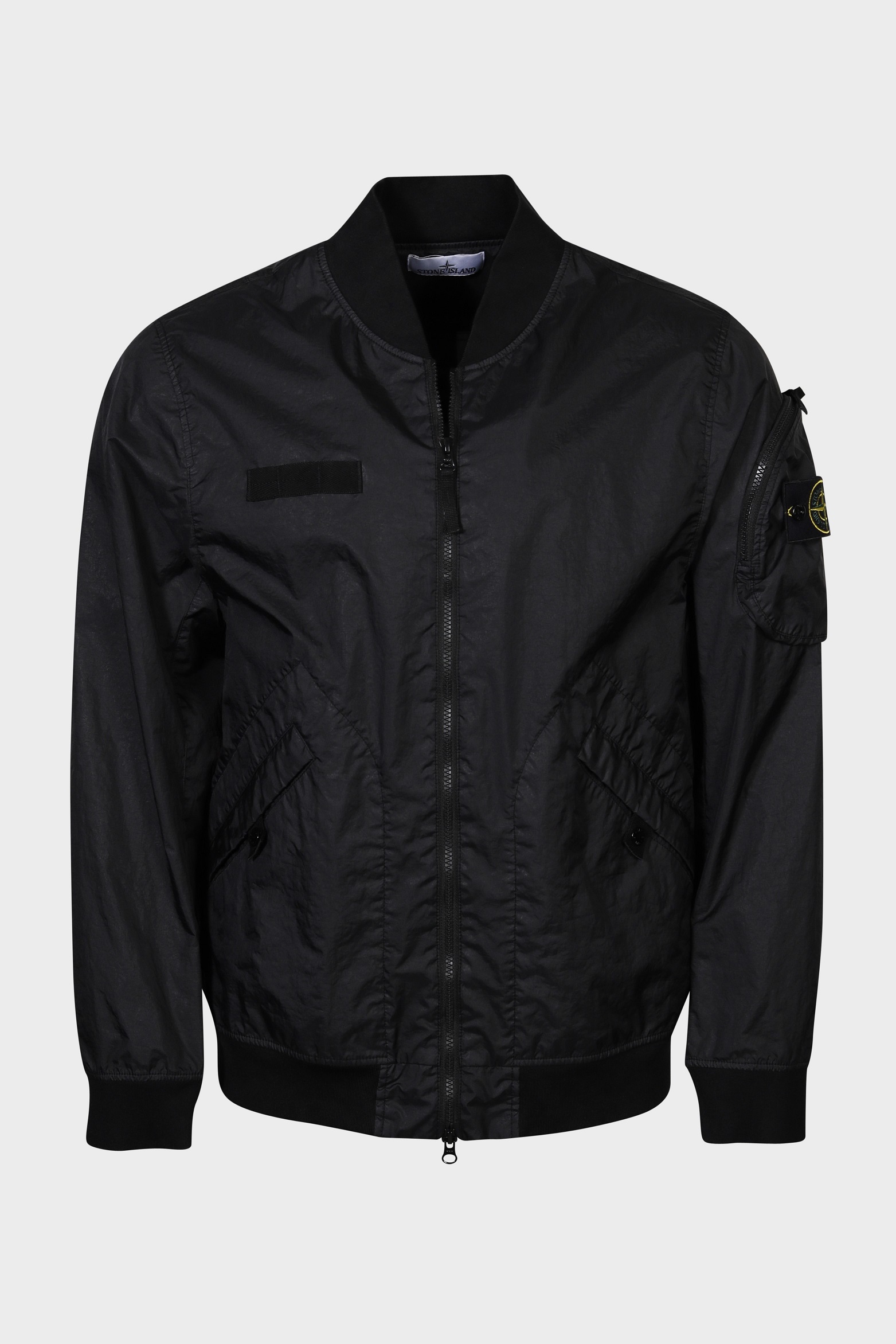 STONE ISLAND Membrana 3L TC Bomber Jacket in Black