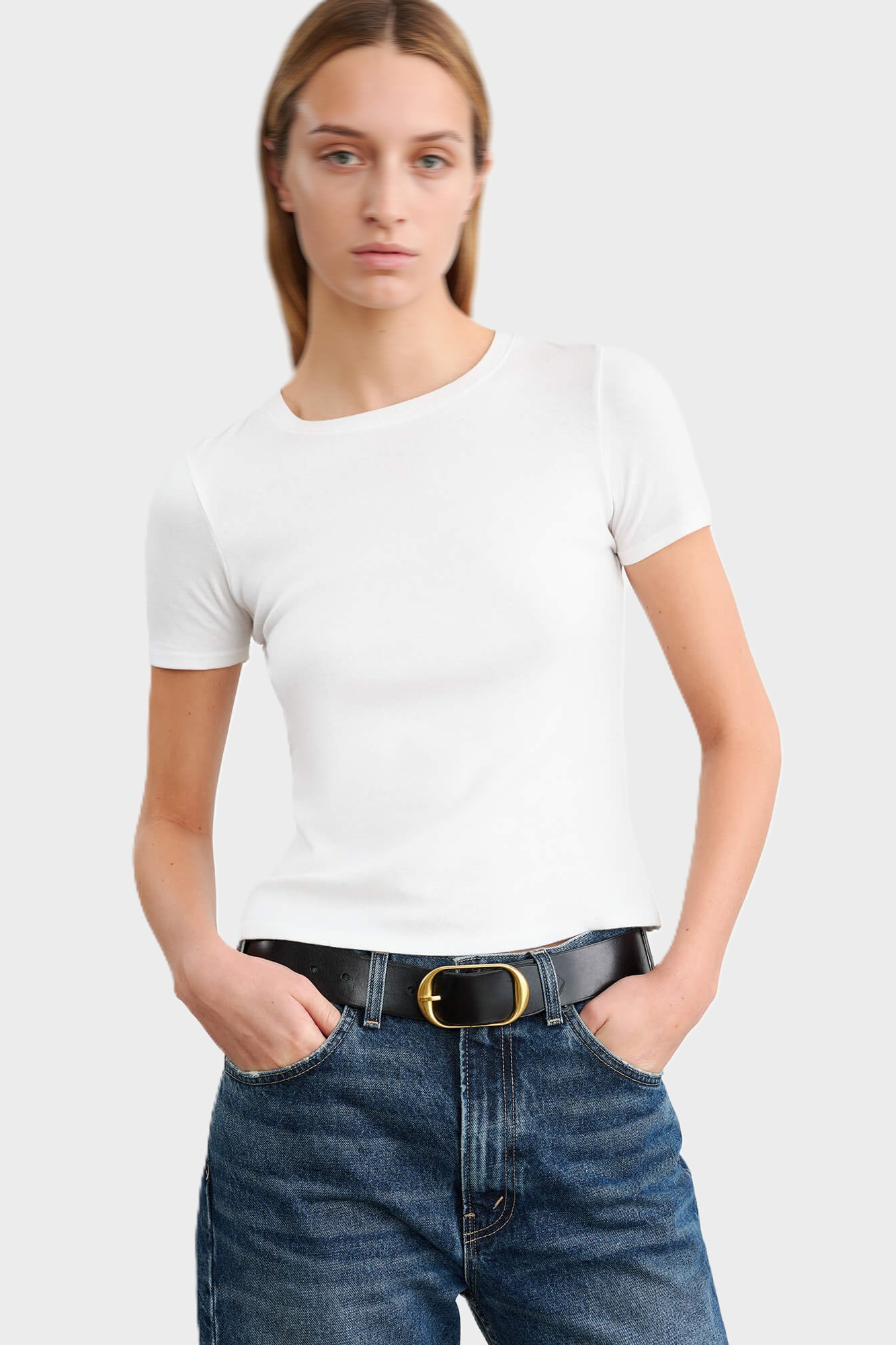 NILI LOTAN Elin Crewneck T-Shirt in White