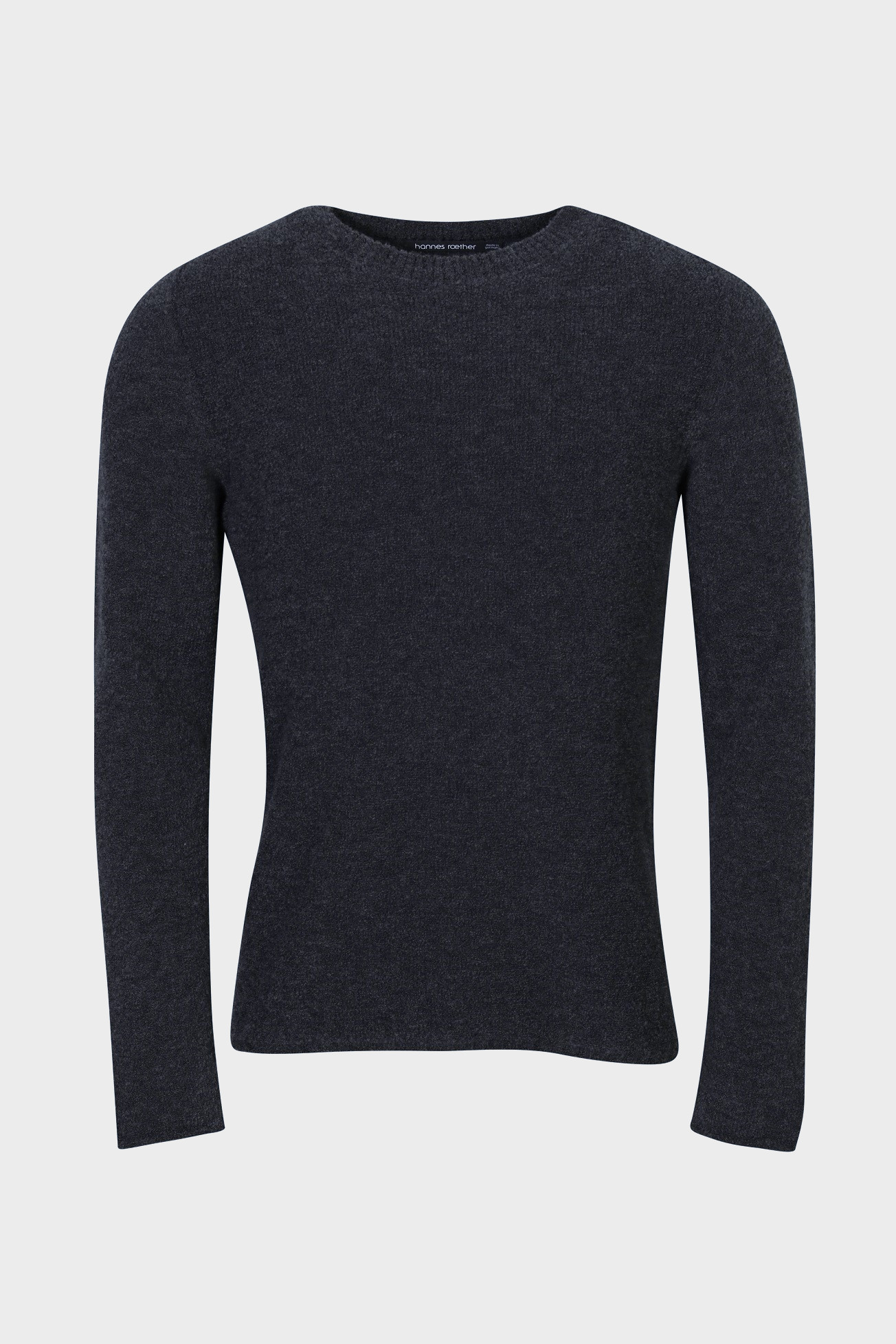 HANNES ROETHER Knit Pullover in Dark Grey Melange